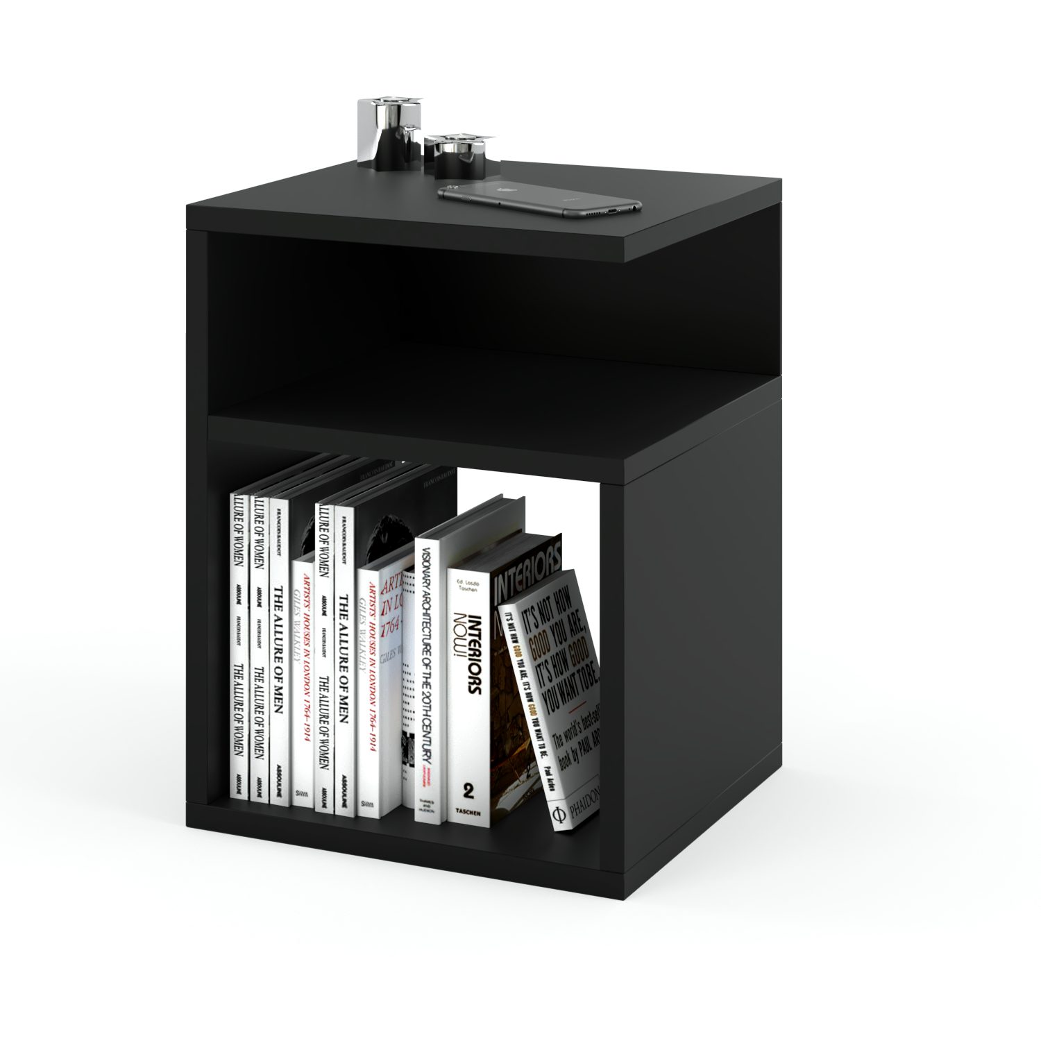 KOSETO Nachtkonsole Moderne - Beistelltisch mit 2 offene Fächer - Nachtschr günstig online kaufen