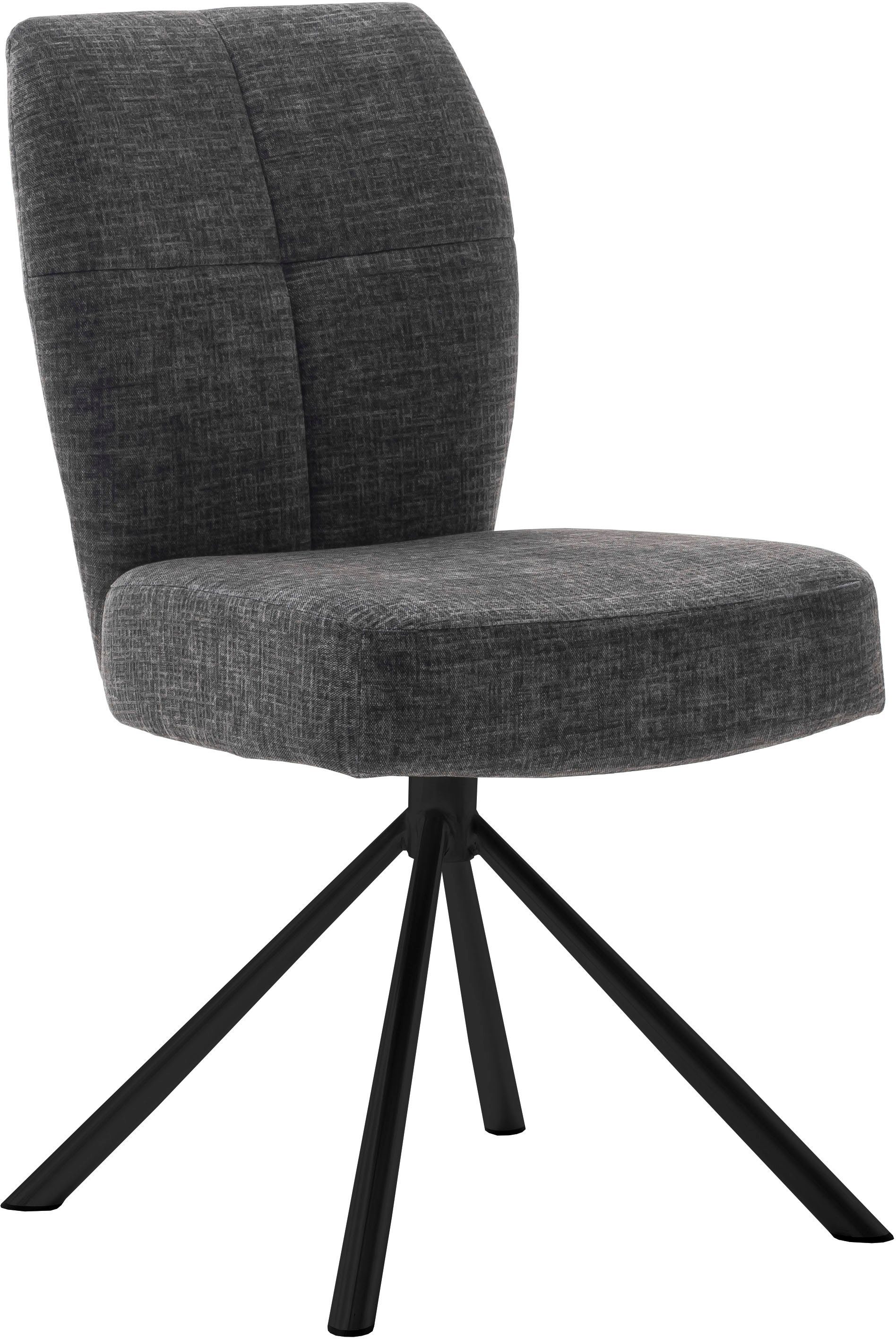 MCA furniture Esszimmerstuhl KEA anthrazit | schwarz matt lackiert | anthrazit
