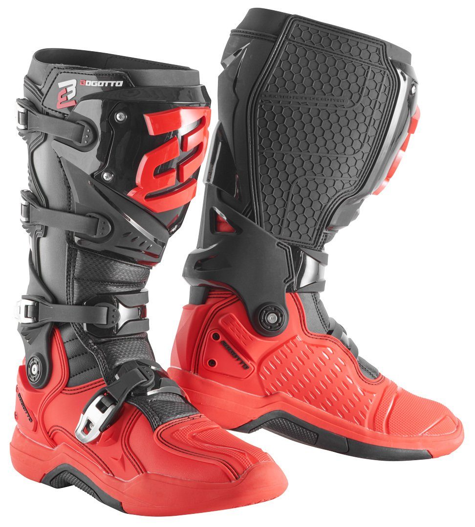 Bogotto MX-7 G Motocross Stiefel Motorradstiefel Red/Black