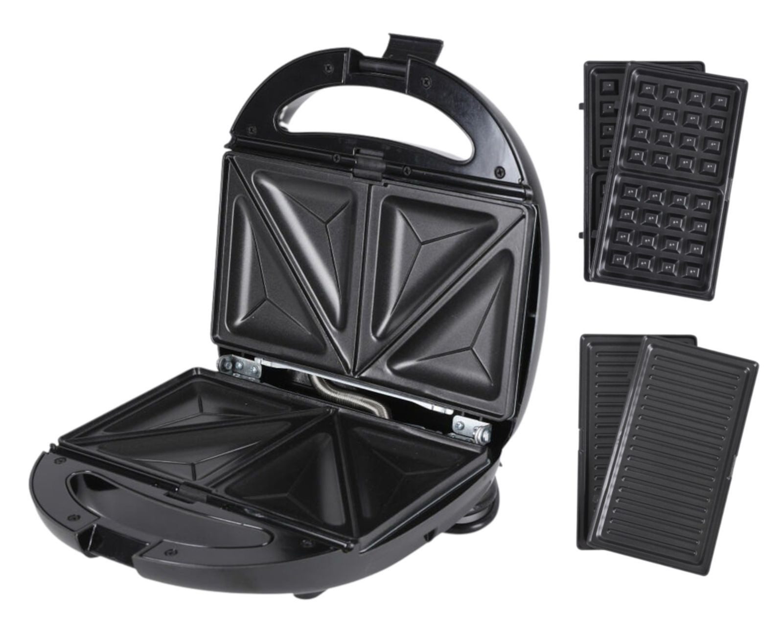 BURI Sandwichmaker Sandwichmaker 3in1 Waffeleisen Kontaktgrill Sandwichtoaster antihaft