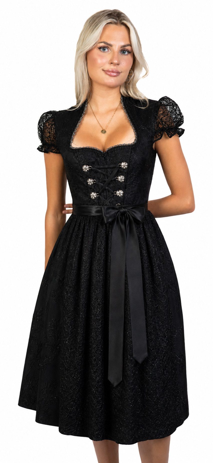 Trachtl Dirndl Bergweiss Midnight /Schwarz
