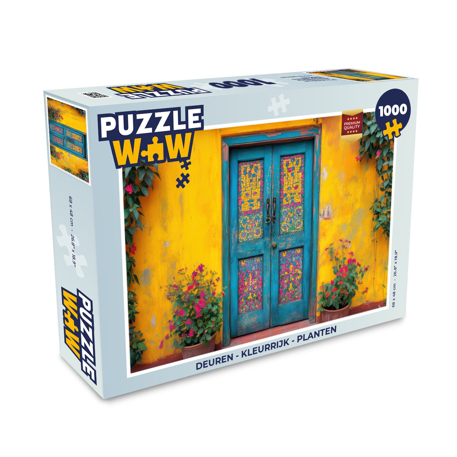 Puzzle Türen - Farbenfroh - Pflanzen
