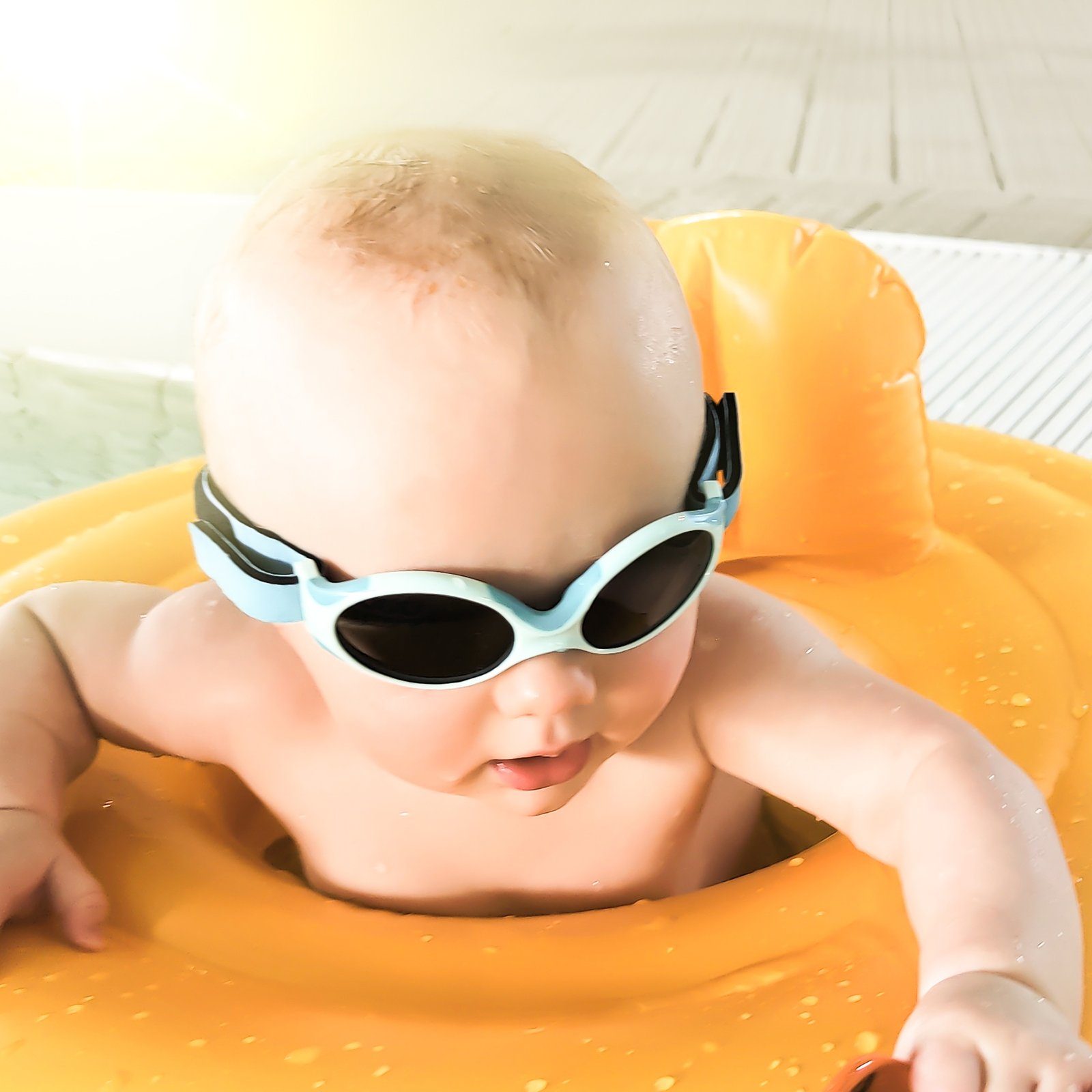 premium & Gläser türkis Jahre Polarisierte Jungen Baby mit EXPLORER, - SUNGLASSES Sonnenbrillen Wal Mädchen, Sonnenbrille & ActiveSol 0-2 Delfin supersoft, verstellbar Lotuseffekt,