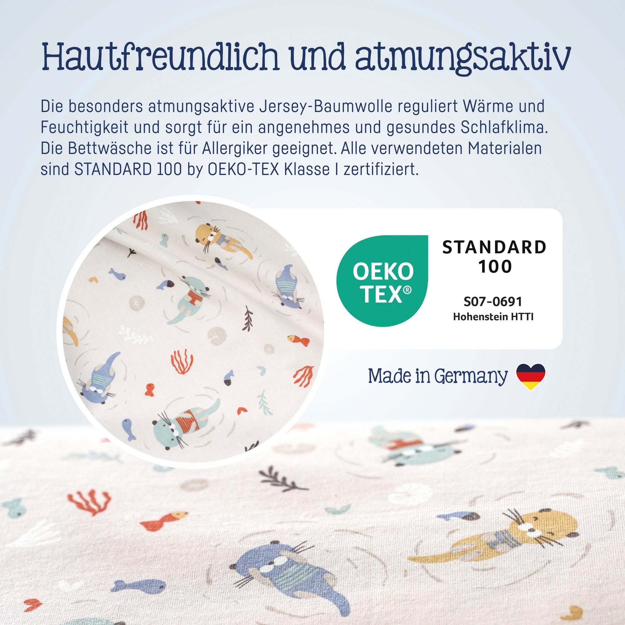 Julius Zöllner Kinderbettwäsche Little Otti, Jersey, 2 teilig