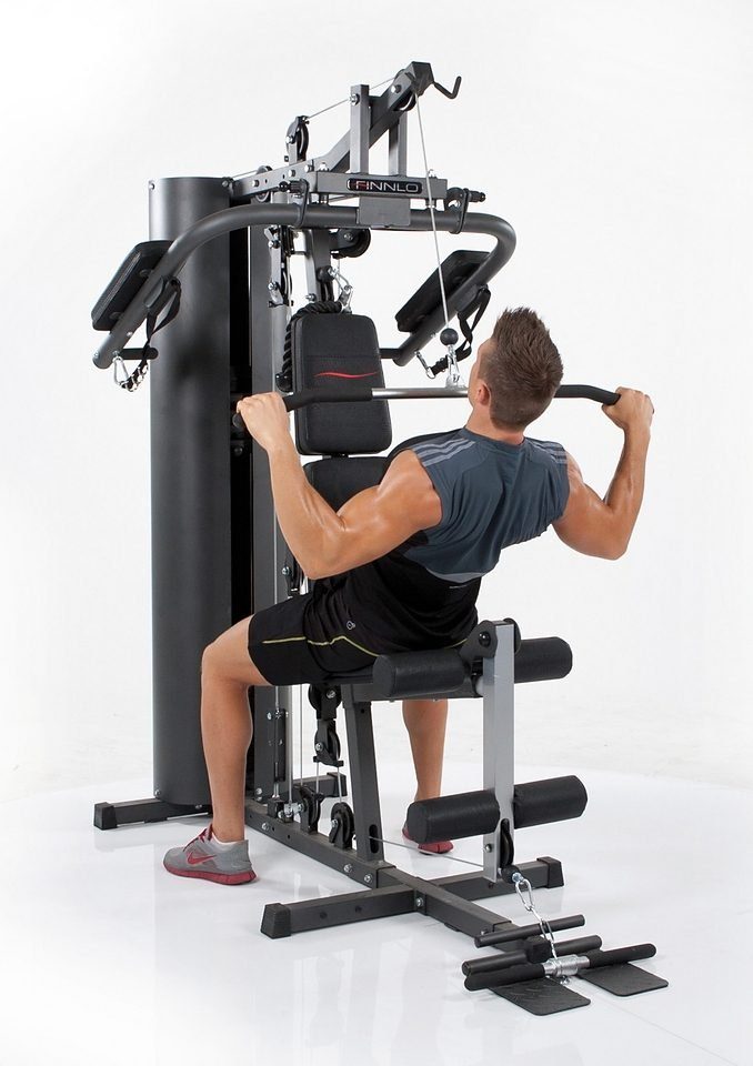Finnlo by Hammer Kraftstation Autark 600, 16 Gewichtsblöcke (Butterflystange, Latzug, Ruderfunktion und mehr), max. Benutzergewicht 120 kg, max. Trainingsgewicht 80 kg