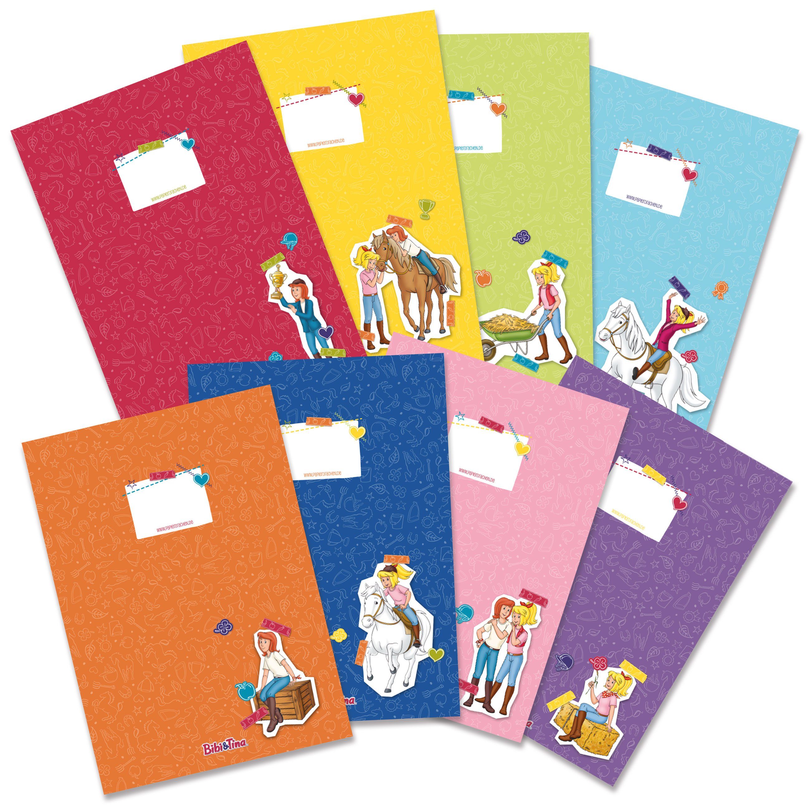 PAPIERDRACHEN Schulheft Heftumschläge - DIN A4, Papierheftumschläge