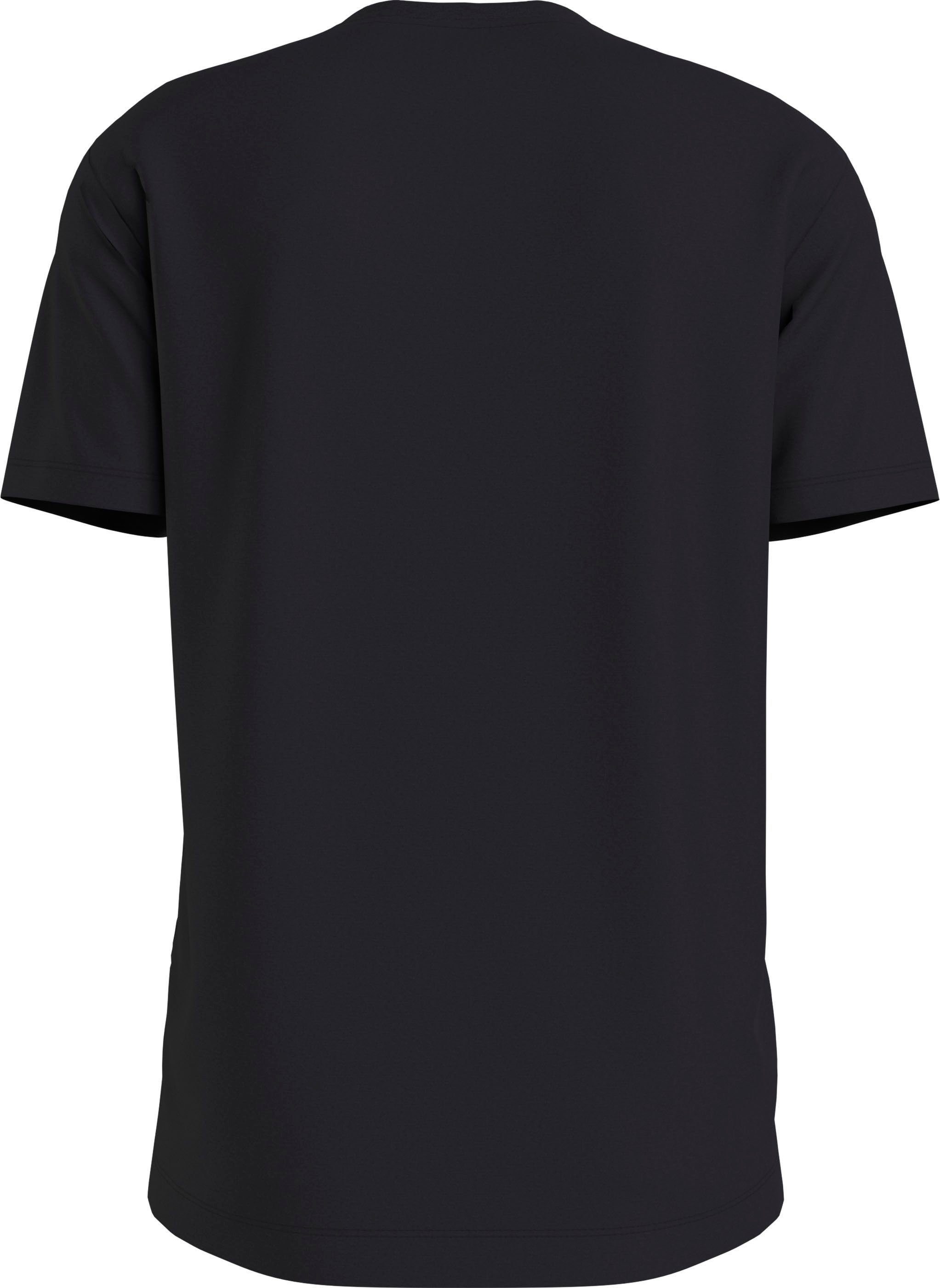 T-Shirt Calvin Plus Klein Rundhalsauschnitt mit Jeans schwarz