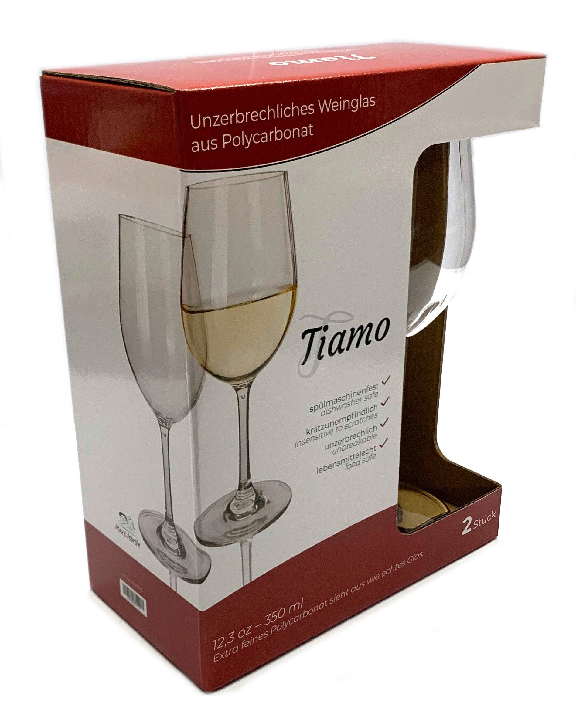 Moritz Gläser-Set Tiamo Weisswein Glas 2 Stück (12,3 oz) 350 ml
