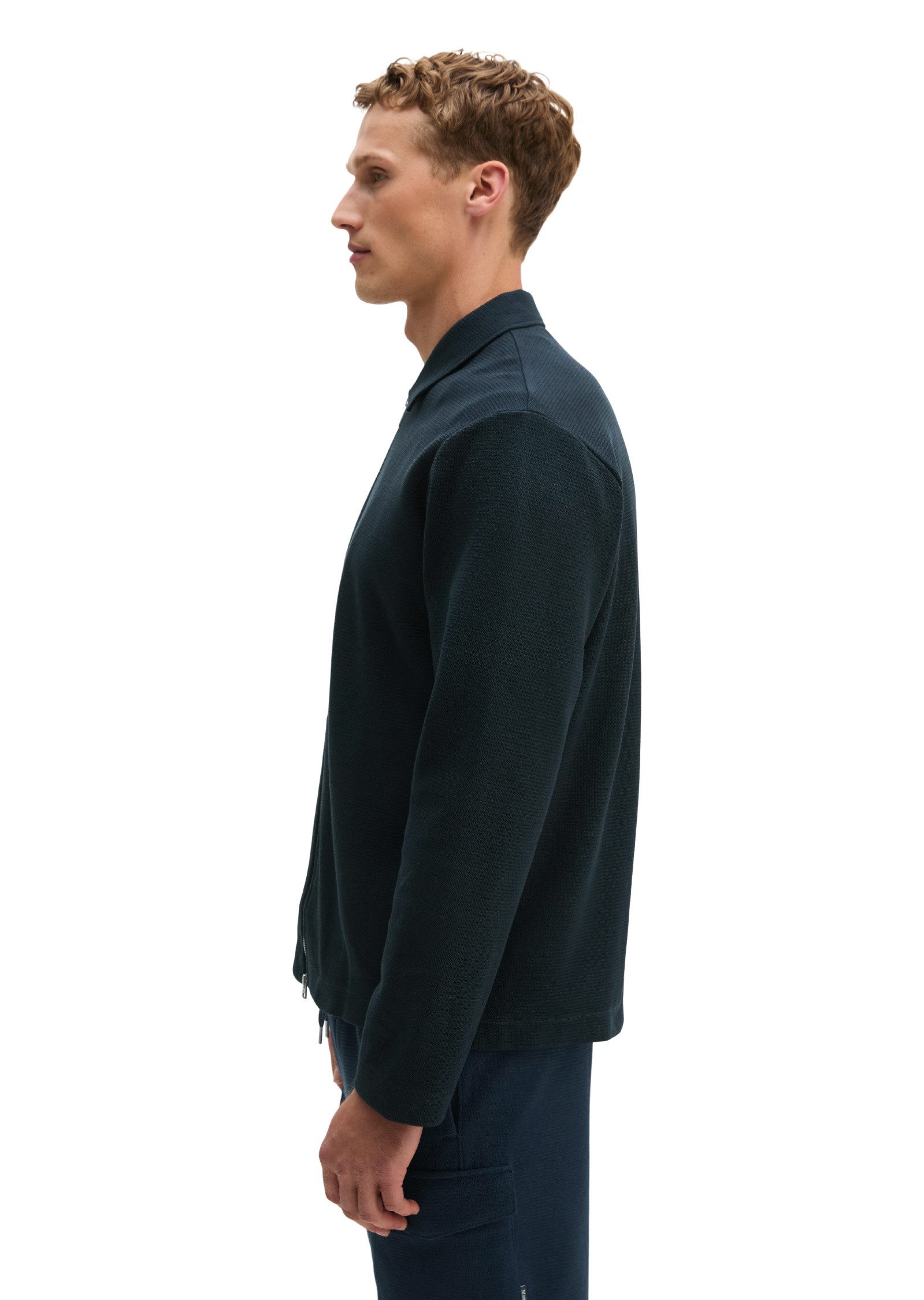 Marc O'Polo Sweatjacke mit feiner Struktur
