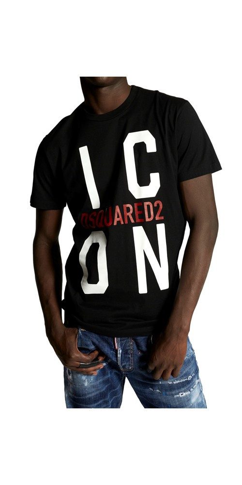 Dsquared2 Print-Shirt Dsquared2 ICON T-Shirt Schwarz günstig online kaufen