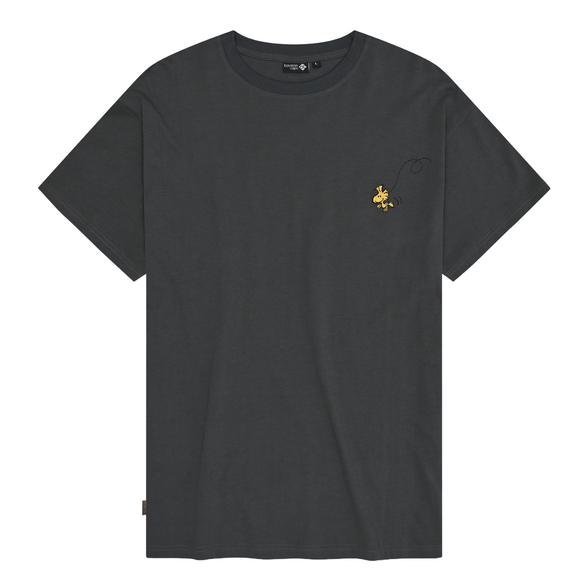 Bavarian Caps T-Shirt Bavarian Caps T-Shirt "Peanuts: Ned mit mir" - dunkelgrau (T-Shirt, T-Shirt)