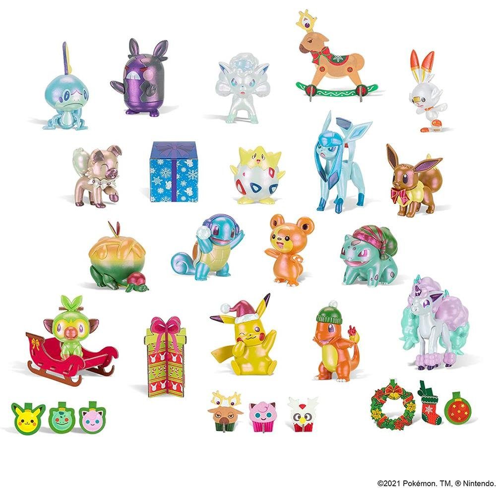 24 Global Spielzeug-Überraschungen, Kinder mit 3 für Boti Adventskalender BOTI Pokémon Deluxe, Jahren ab