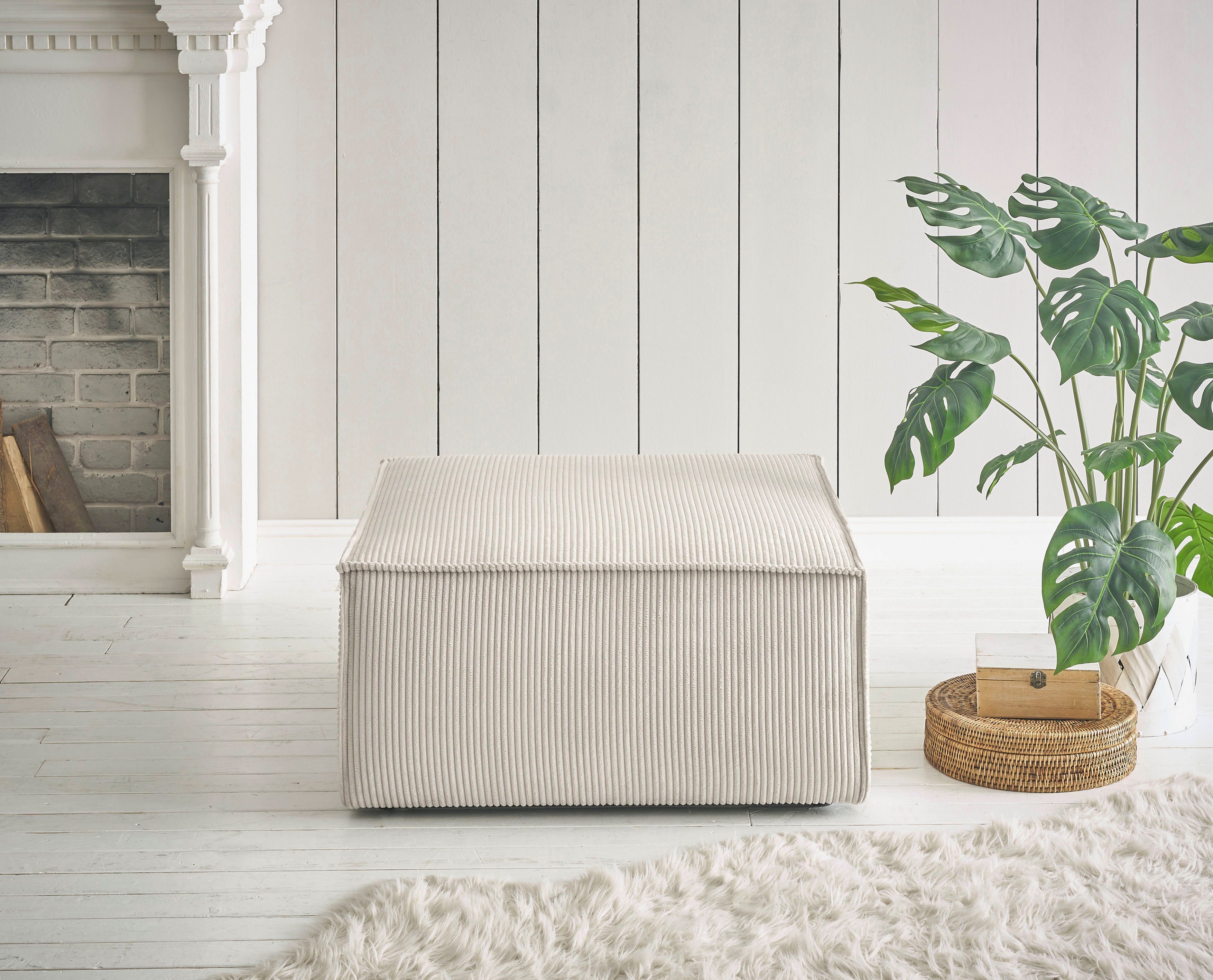 OTTO home Hocker SHERWOOD Cord XXL-Hocker für Loveseat