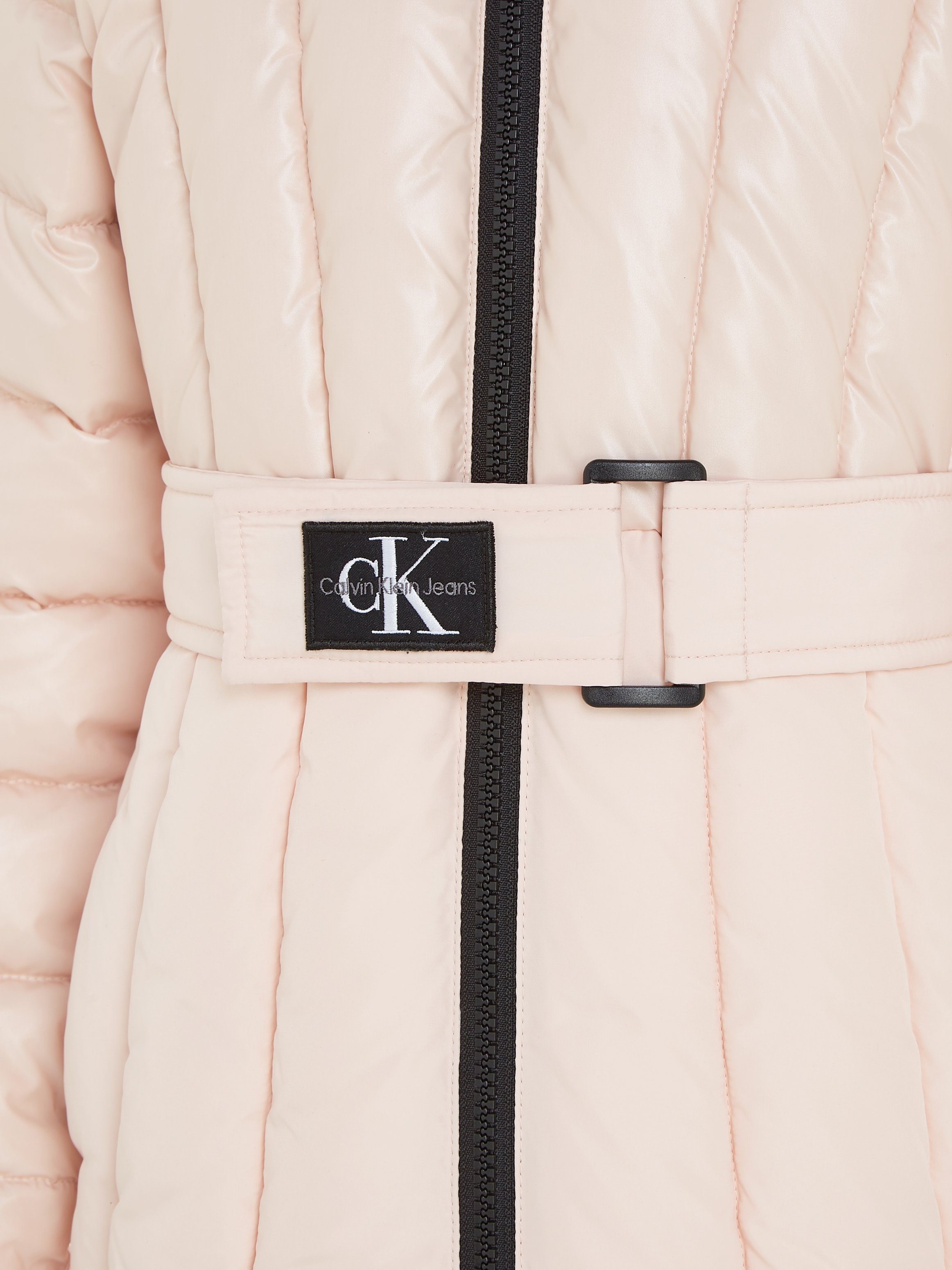 Winterjacke COAT BELTED Jeans LONG PUFFER Klein Calvin