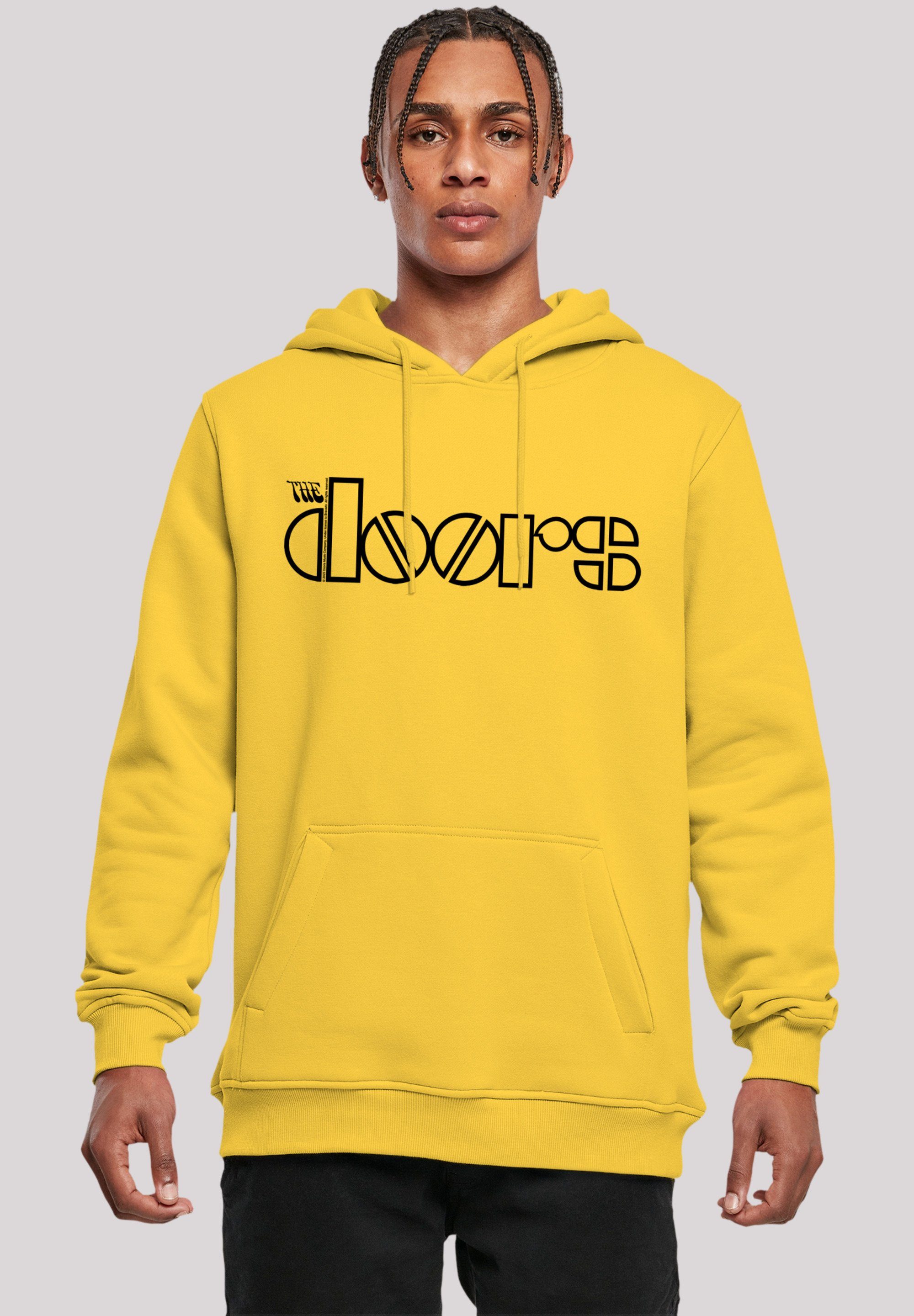 F4NT4STIC Hoodie The Doors Music Band Simple Logo Premium Qualität, Band, Logo taxi yellow