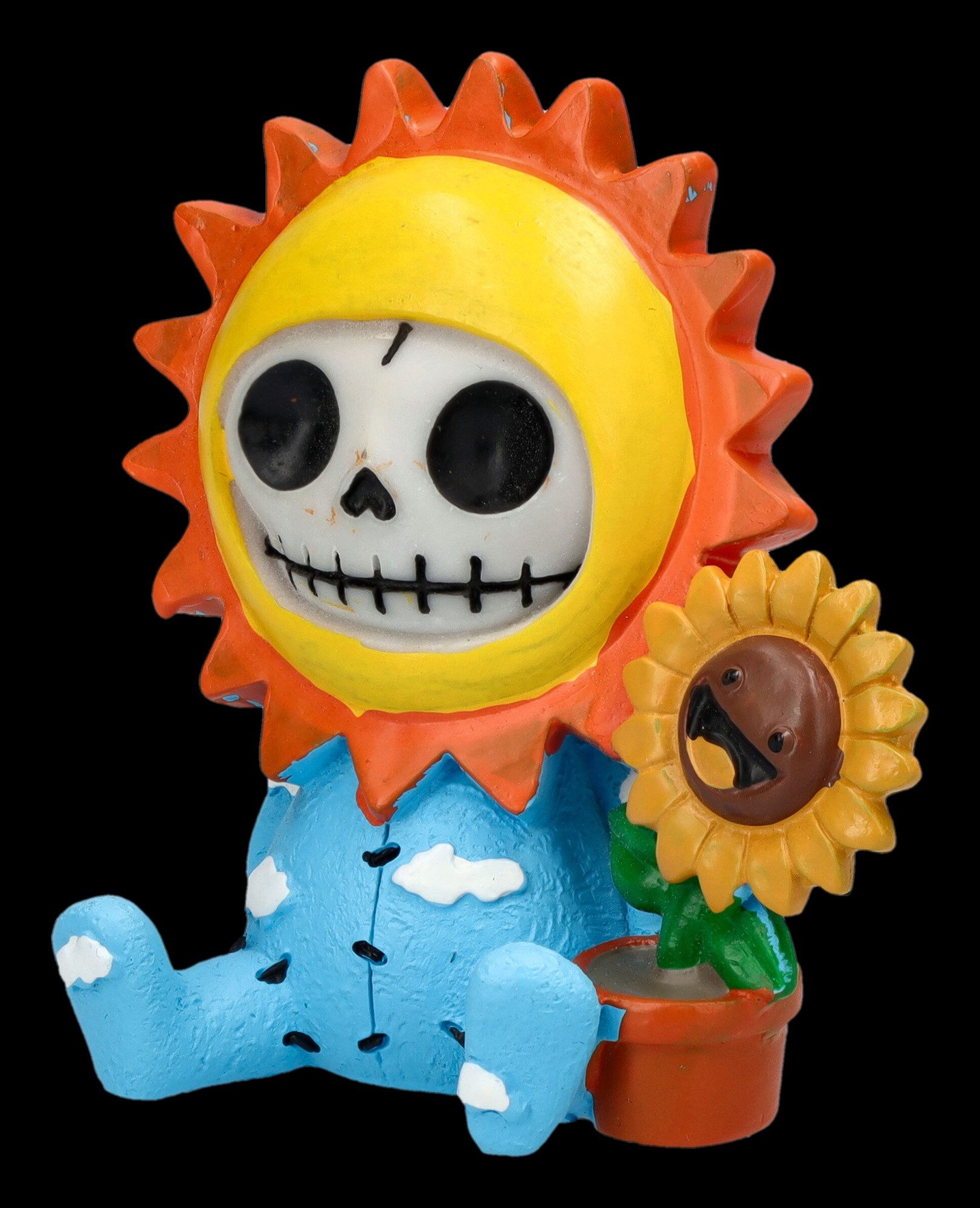Figuren Shop GmbH Dekofigur Furrybones Sonne Sol – Gothic Skelett Figur 8 cm Geschenkidee Deko