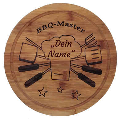 GRÄWE Schneidebrett rund "BBQ-Master" mit Namensgravur
