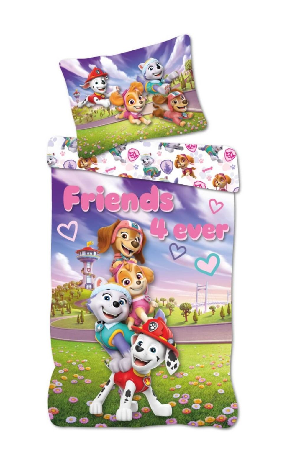 Bettwäsche PAW Patrol - Friends 4 ever - Wende-Bettwäsche-Set, 135x200 & 80x80