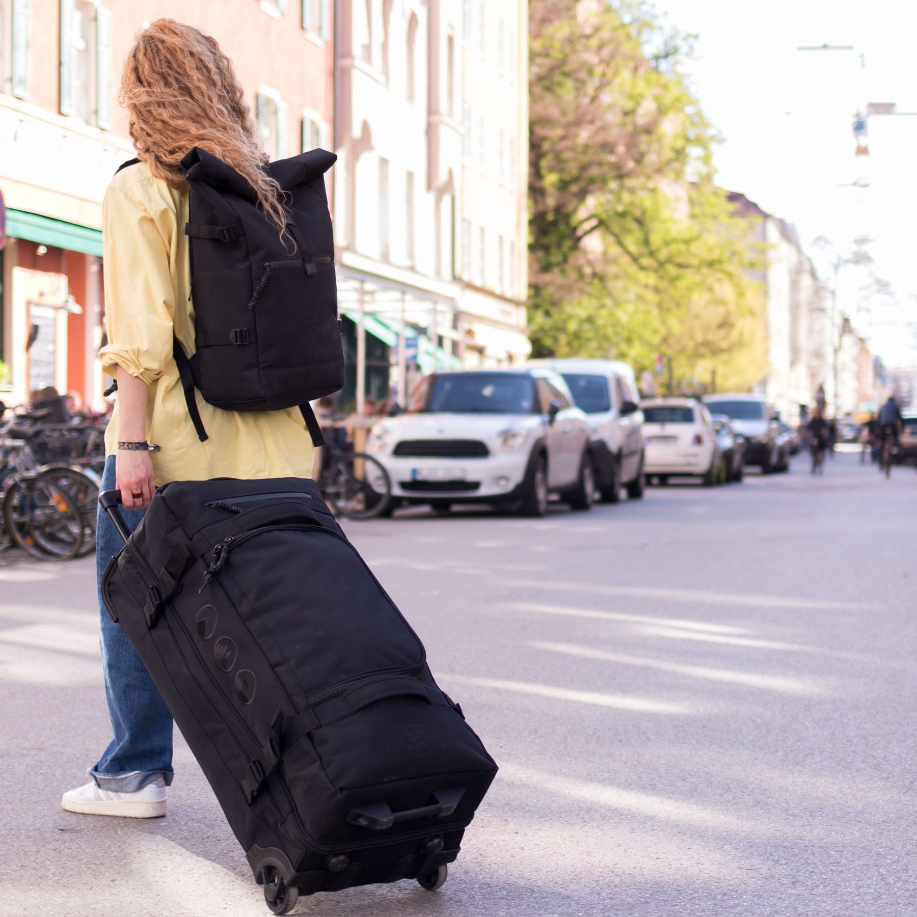 SONS OF ALOHA Koffer Reisetasche mit Rollen groß Duffle 80 cm XXL 140L, großer Roll-Koffer mit Trolleyfunktion, aus Meeresplastik