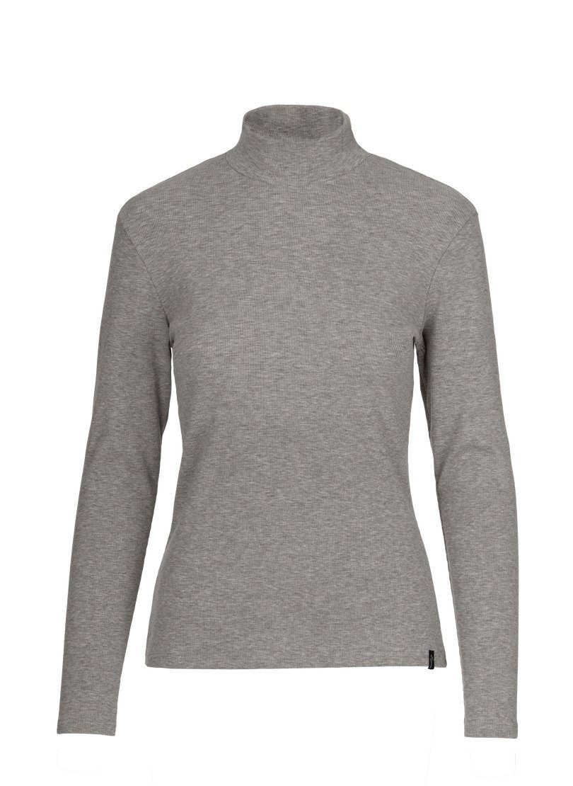 Trigema Longsleeve TRIGEMA Langarm Shirt mit modischem Stehkragen