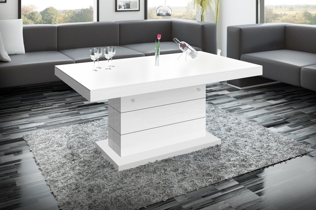 designimpex Couchtisch H-333 Weiß MATT / günstig online kaufen