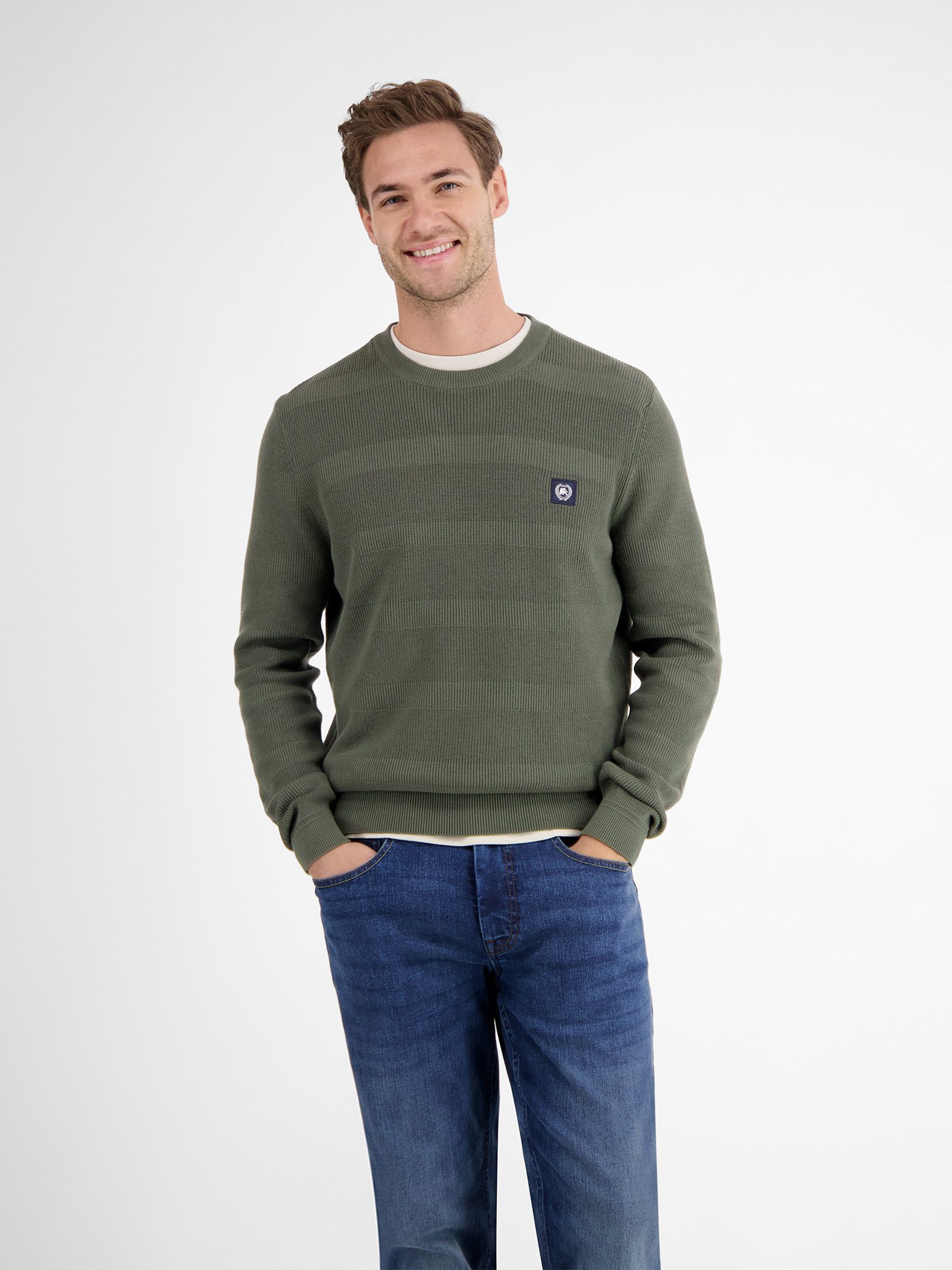 LERROS Strickpullover mit Logo Stickerei günstig online kaufen
