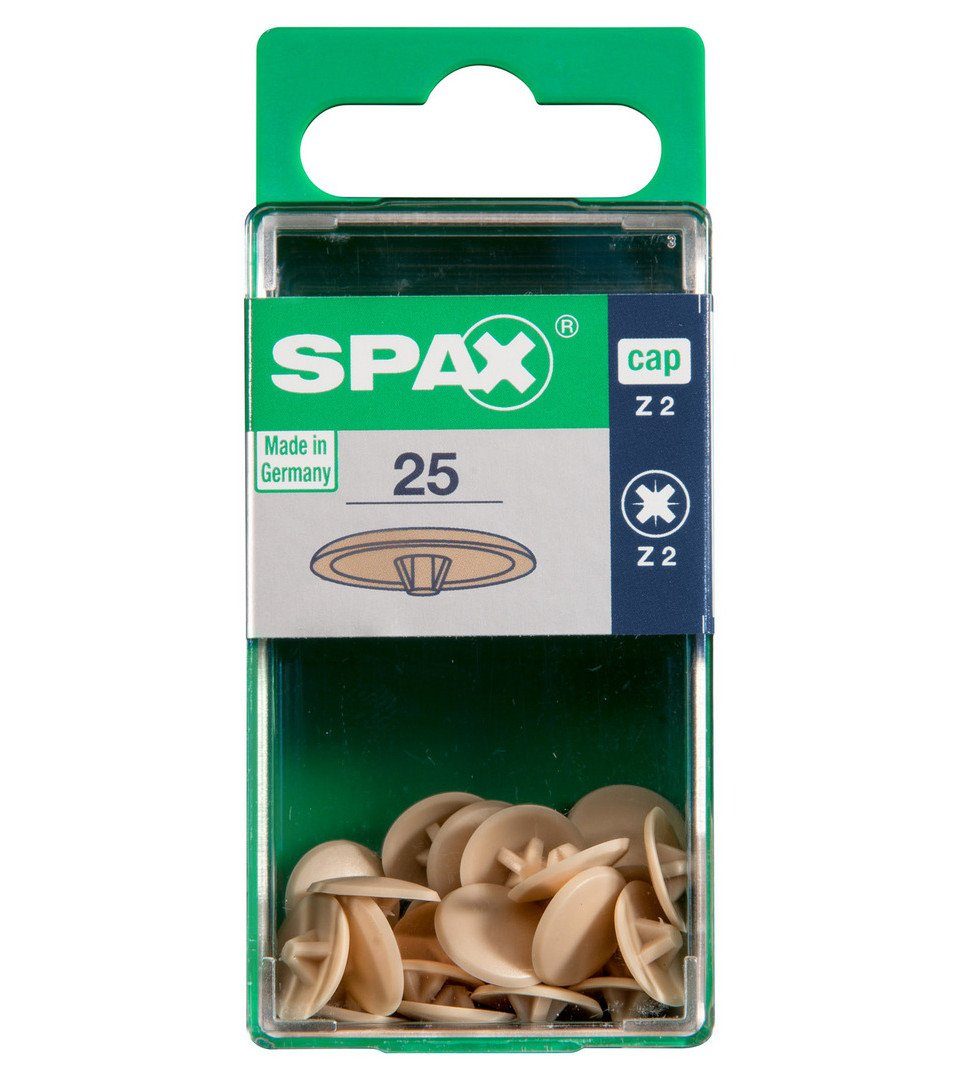 SPAX Abdeckkappe Spax Abdeckkappen beige zum stecken (kreuz)- 25