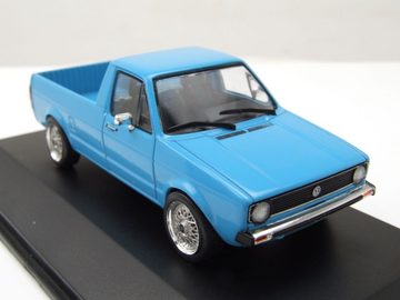 Solido Modellauto VW Caddy Pick Up 1990 blau Modellauto 1:43 Solido, Maßstab 1:43