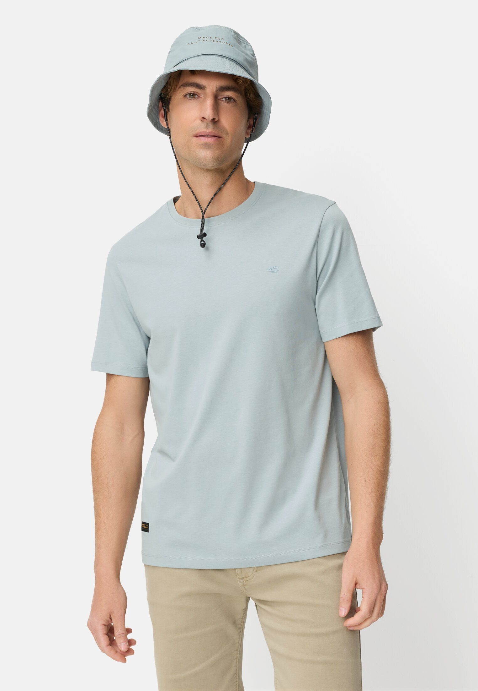 camel active T-Shirt mit Rundhalsausschnitt Kurzarm Rundhals günstig online kaufen