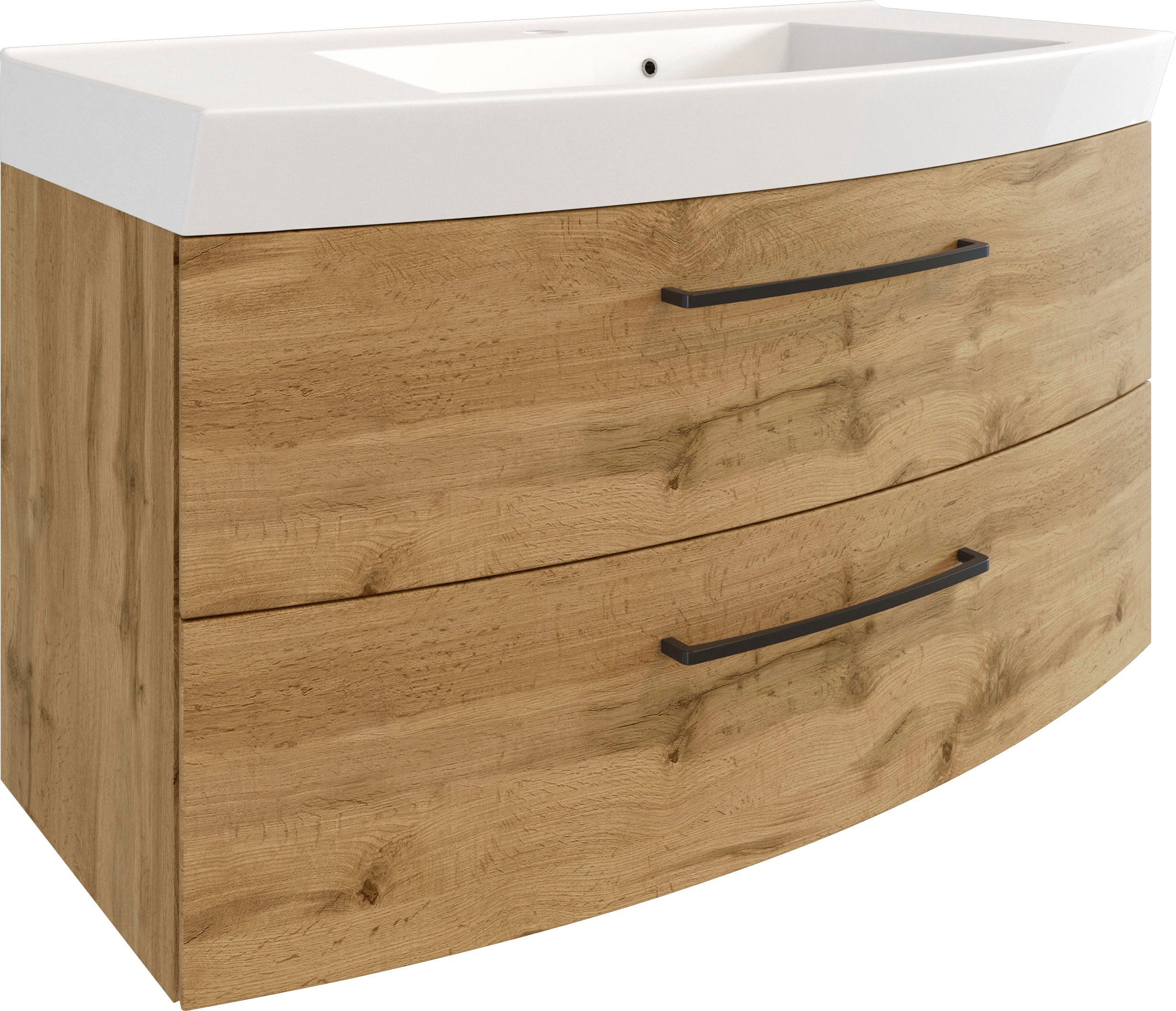 welltime Waschbeckenschrank Chicago Badmöbel, Waschtisch, Breite 100 cm, mit Softclose. Reduzierter Preis € 759,99. Unverbindliche Preisempfehlung € 1.059,99