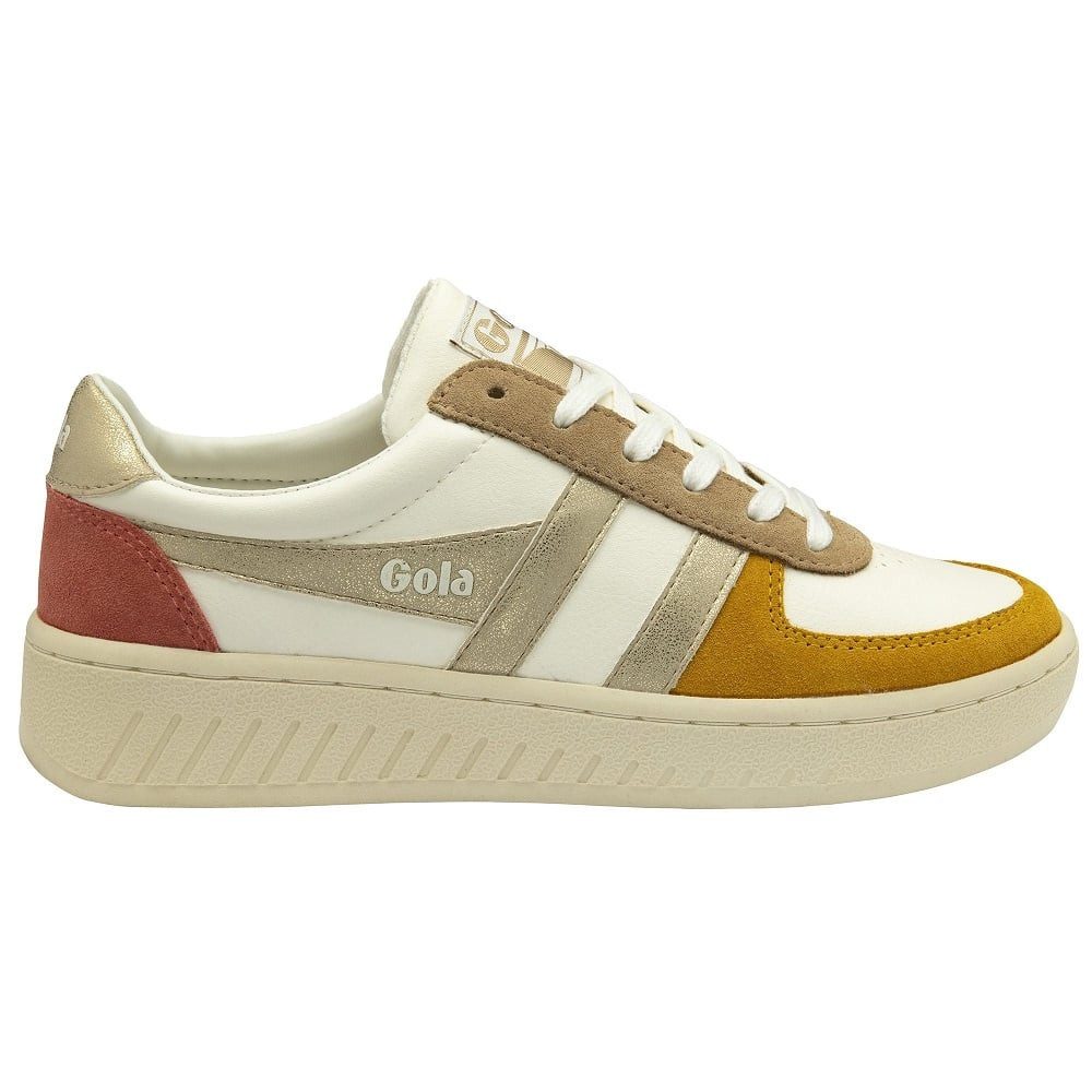 Gola Grandslam Quadrant weiss/gold/gelb Damen Sneaker
