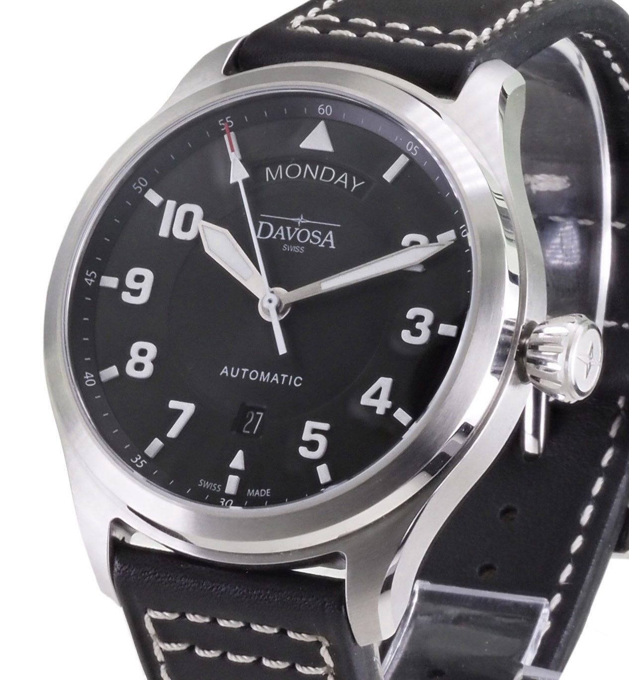 Davosa Automatikuhr Herren Uhr 161.585.55 Newton Pilot 44 mm Ø