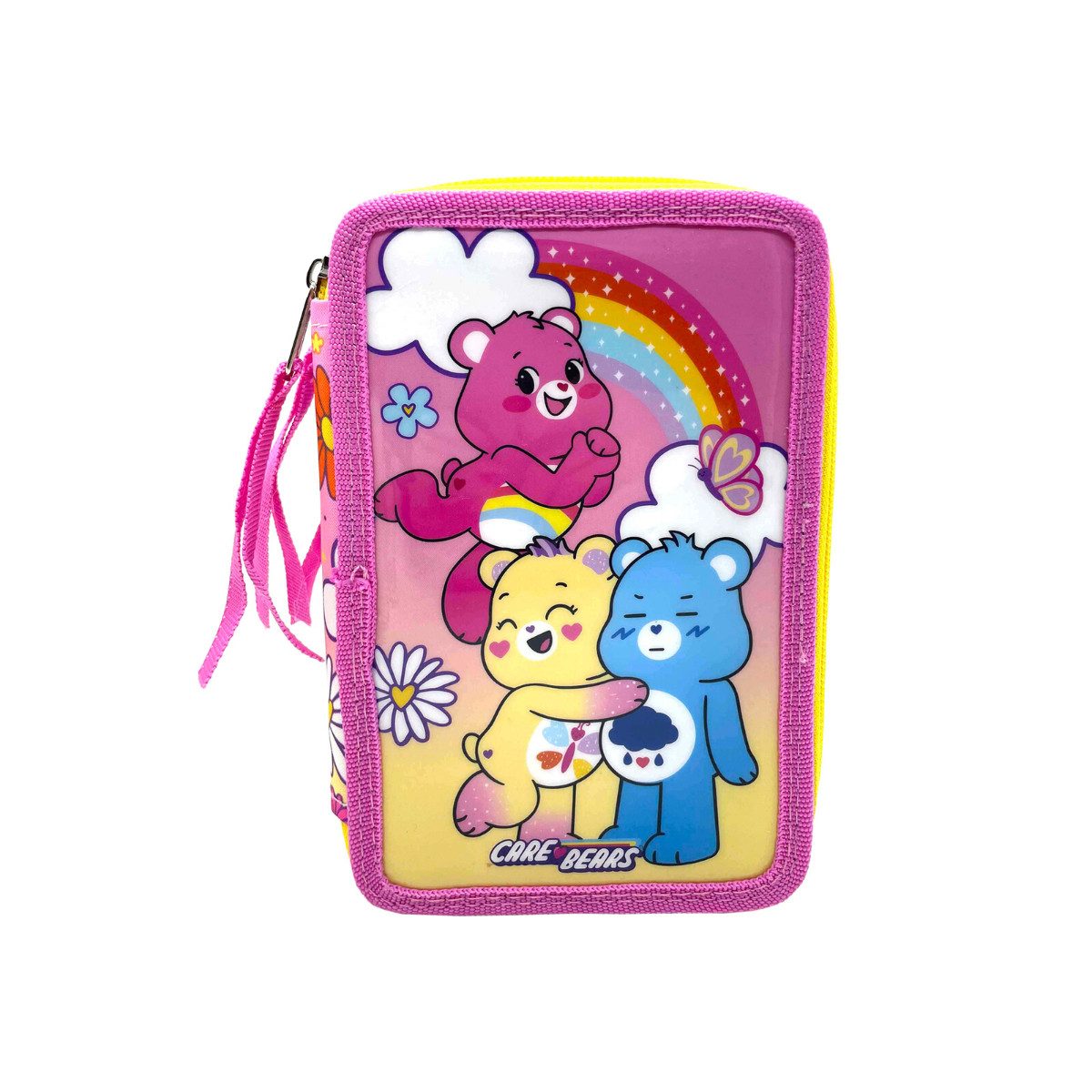 Care Bears Federmäppchen gefüllt 3 Fächer Schreibwaren Set Schule Zuhause, (Packung)