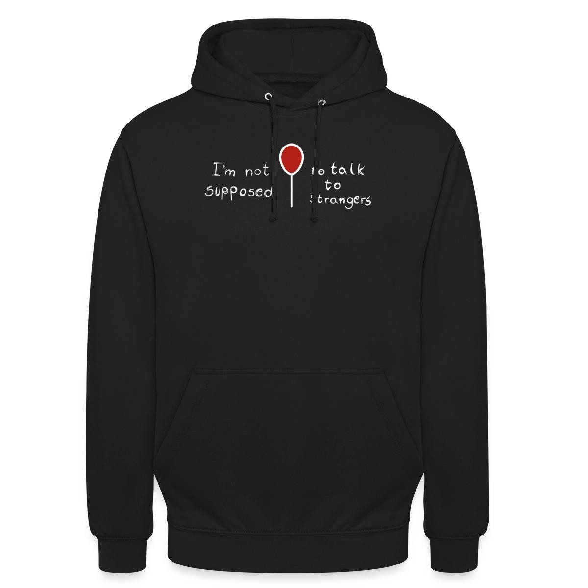 Hoodie ES Horrorfilm Roter Ballon Mit Spruch Unisex Hoodie