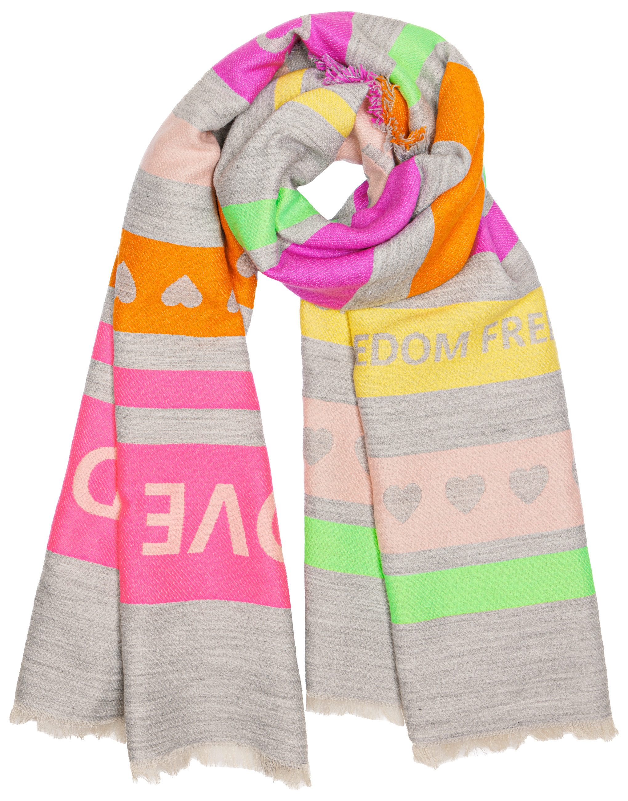 Caspar Modeschal Weicher Damen Schal aus Viskose Halstuch mit buntem Muster günstig online kaufen