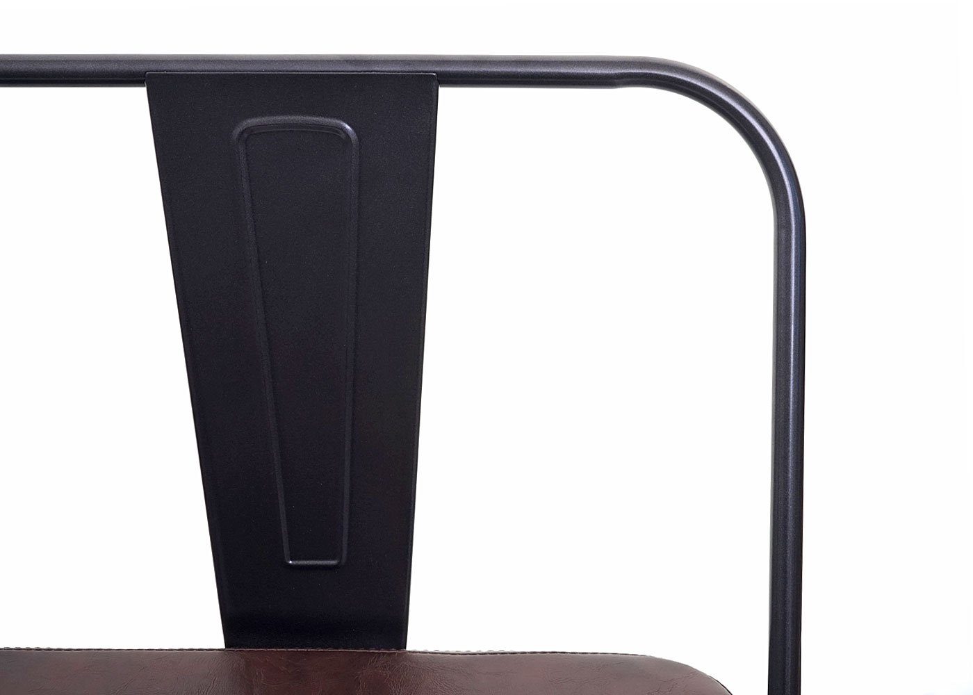 Sitzbank Gepolsterte schwarz Kanten braun, | Abgerundete und MCW-H10-SB, Ecken MCW braun Kunstleder, aus Sitzfläche