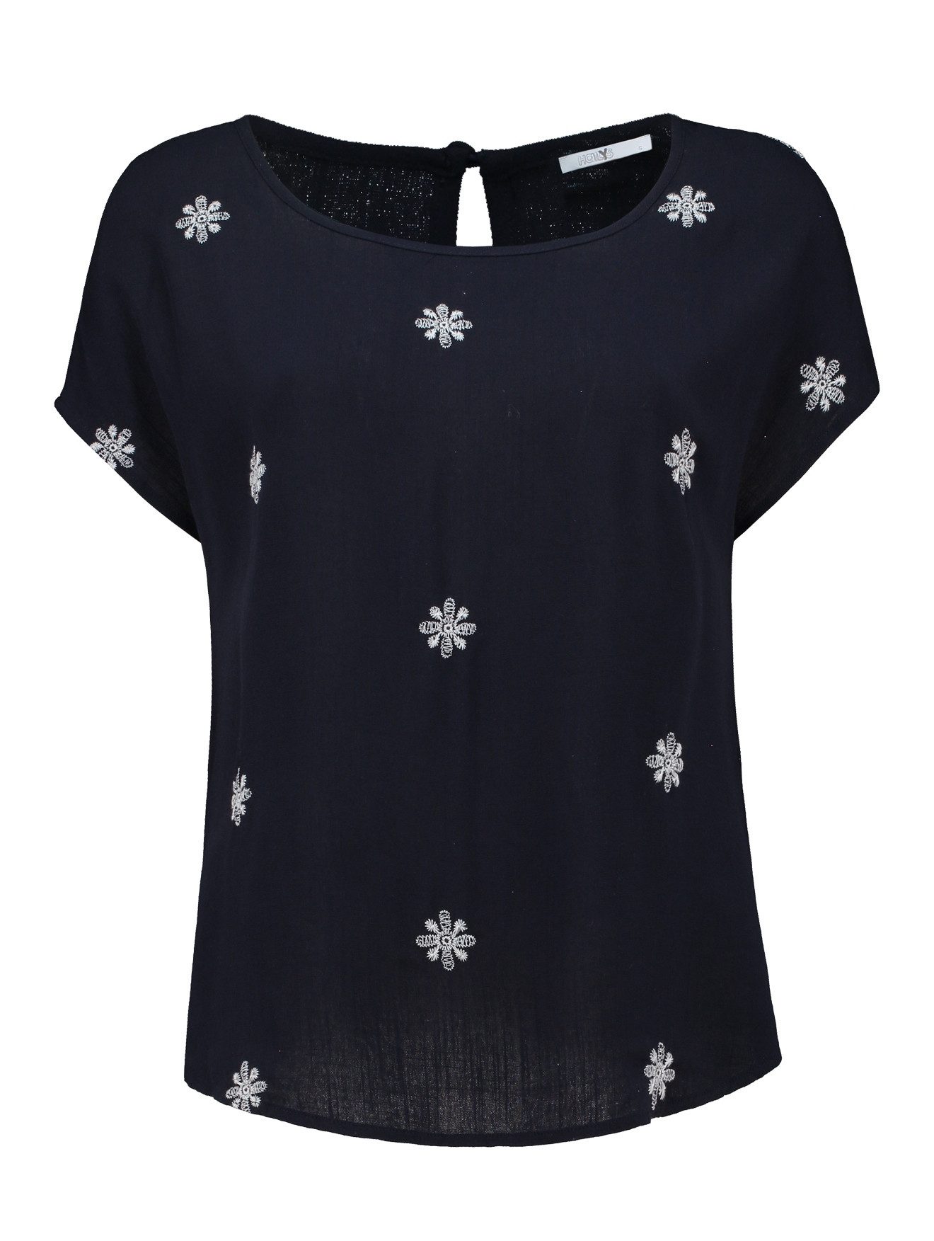 HaILY’S T-Shirt SS V TP Fa44rine, navy/offwhite flower