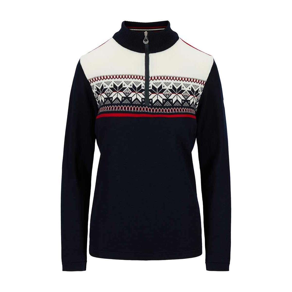 Dale of Norway Kapuzenpullover Liberg Fem Sweater Eleganter, leichter Damenpullover aus Merinowolle mit traditionellem