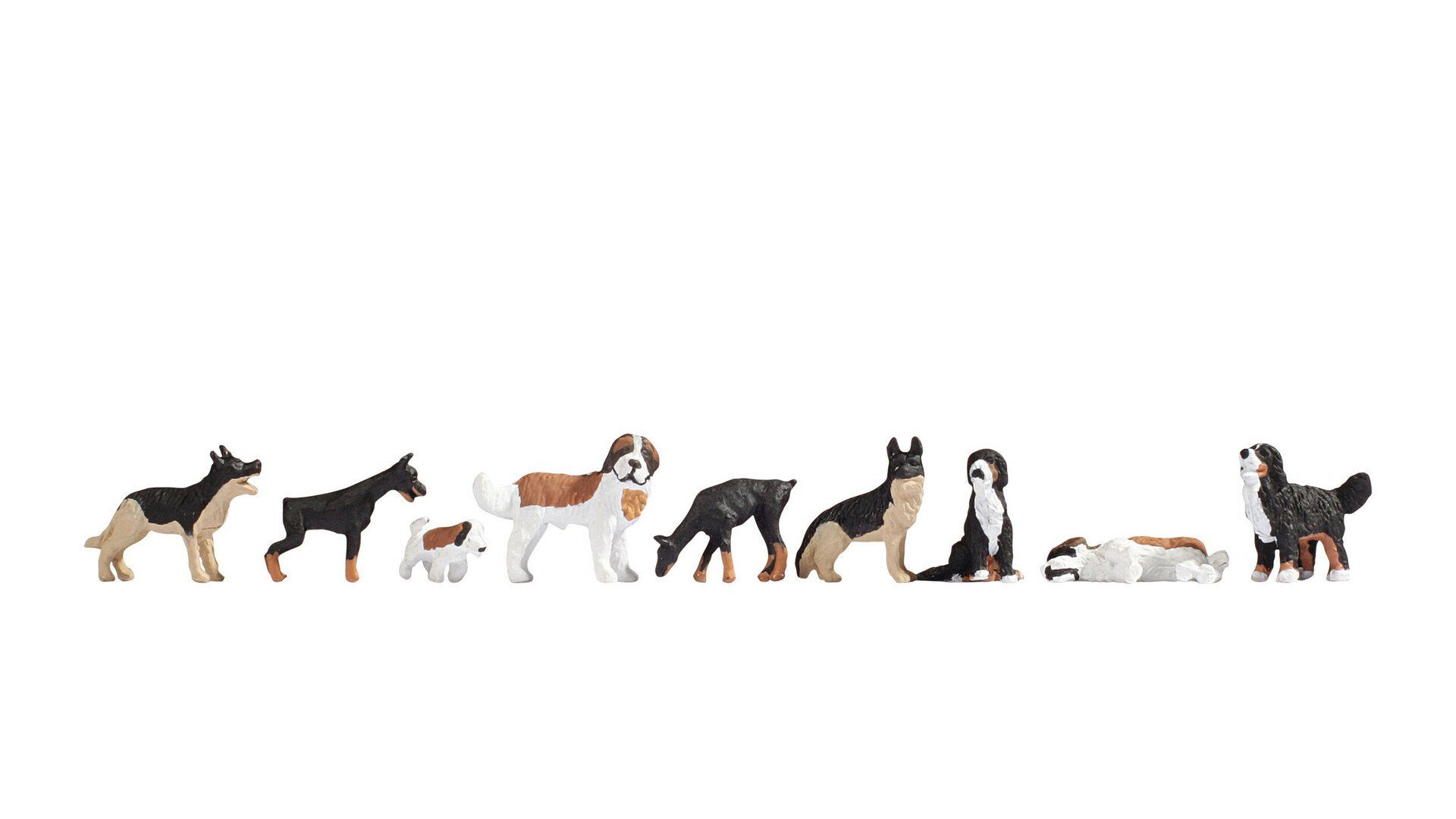Dekofigur Hunde, Tierfiguren aus Kunststoff, ideal für ländl