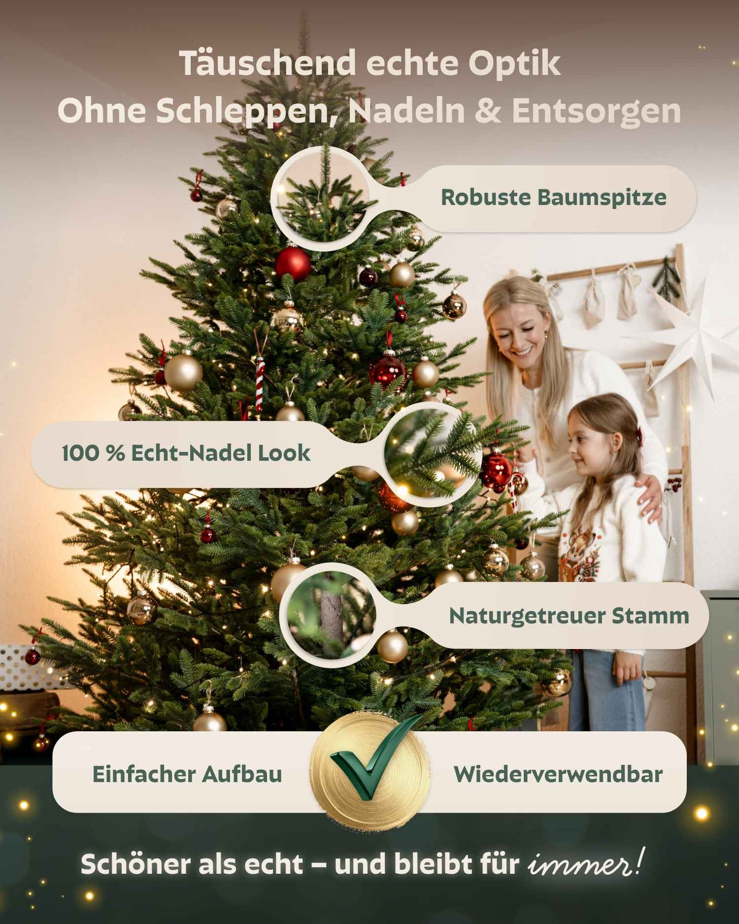 HAVN Künstlicher Weihnachtsbaum Håvn® Künstlicher Weihnachtsbaum Tannenbaum Livgrön 100 % Spritzguss