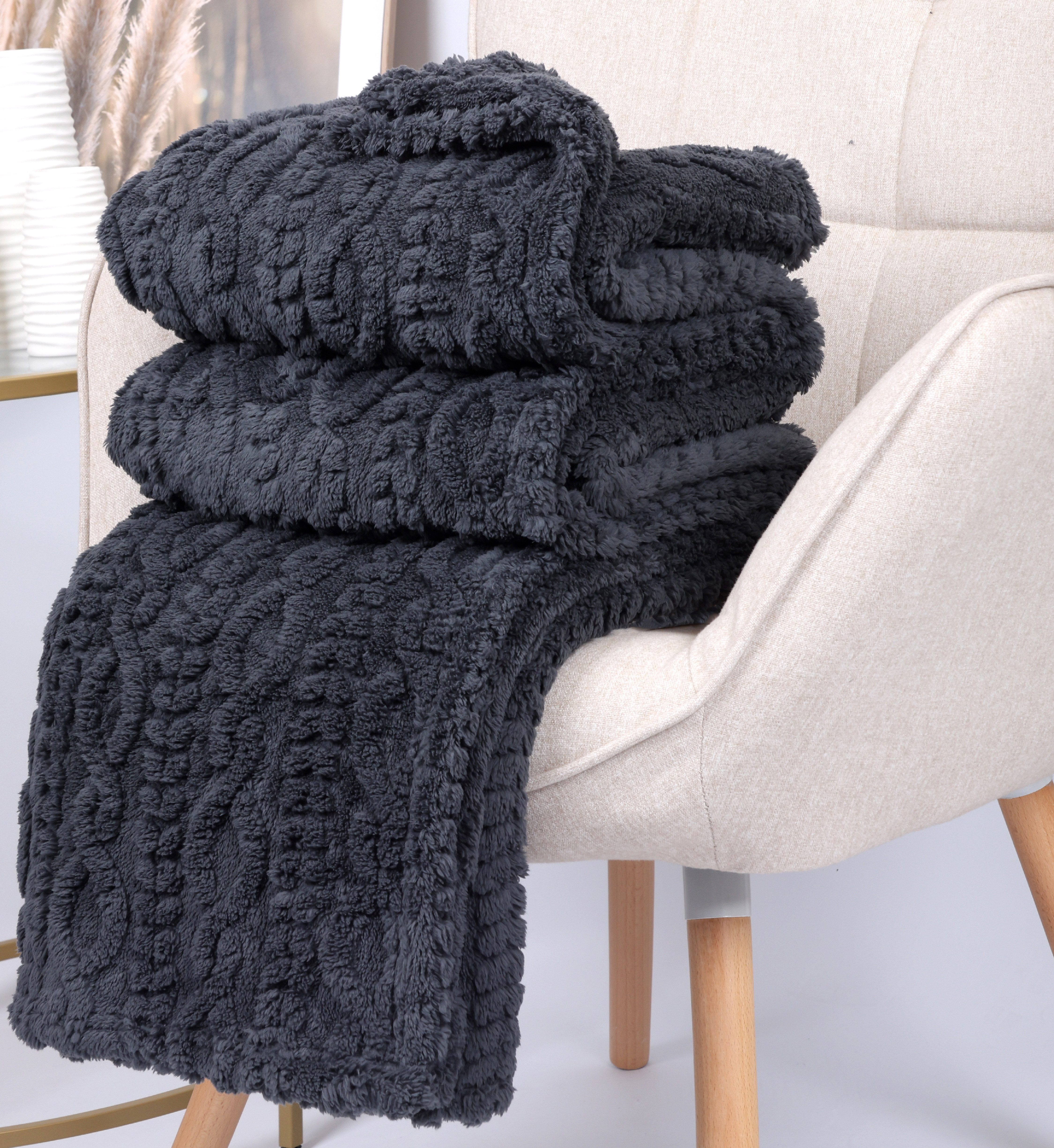 Wohndecke Kuscheldecke BOZEN Ornament Flauschig XXL günstig online kaufen
