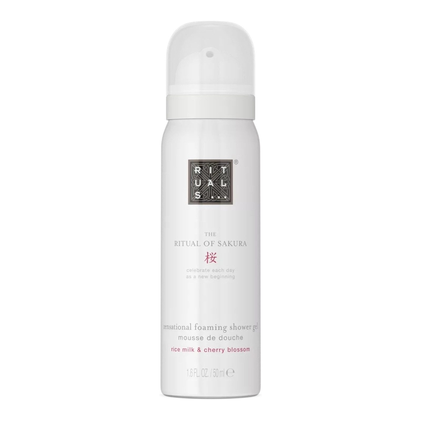 Rituals Duschschaum 50 ml The Ritual of Sakura Foaming Shower Gel 50 ml, Zarter Duft von Kirschblüten und cremiger Reismilch