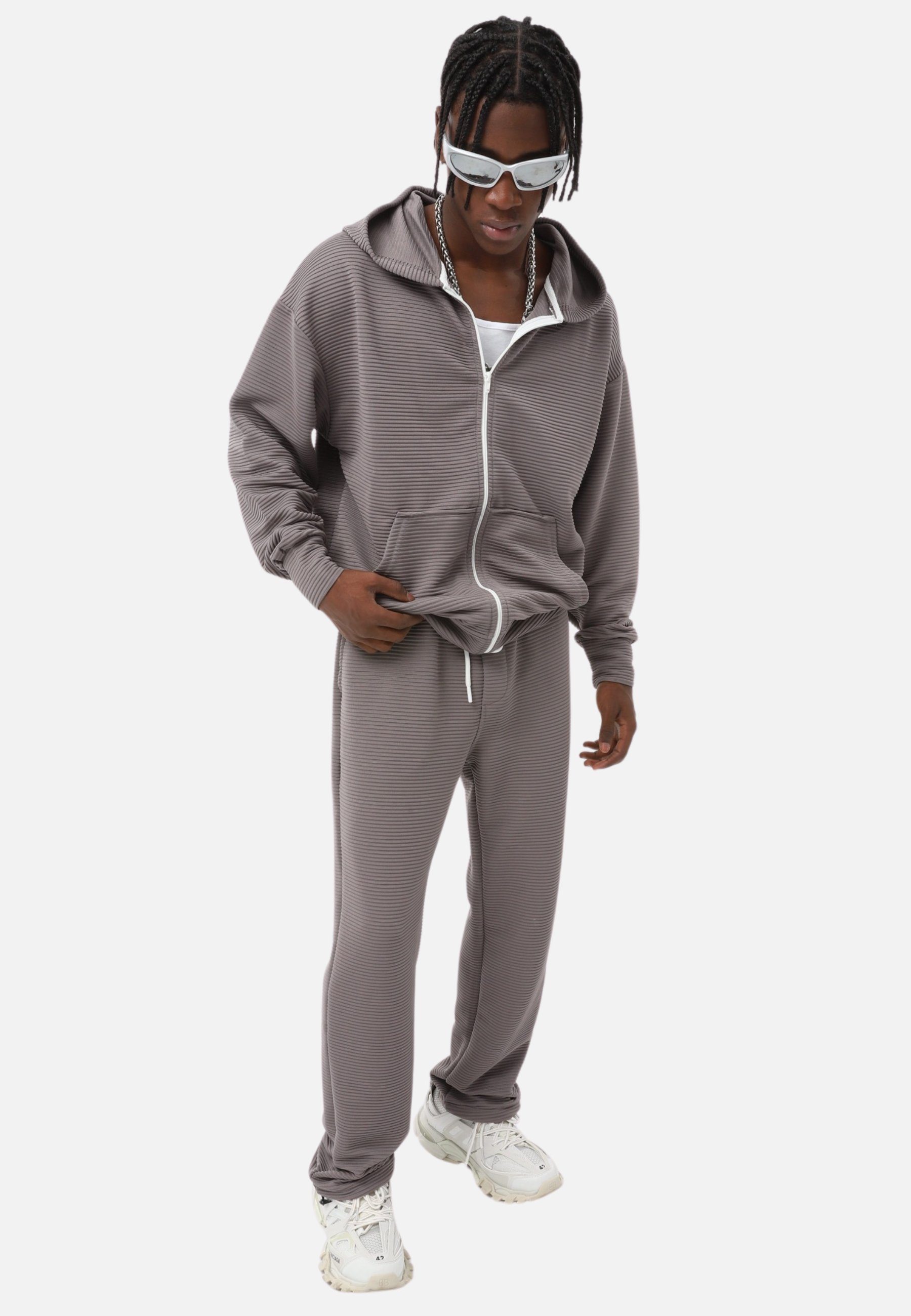 COFI Casuals Trainingsanzug Zweiteiler Herren Trainingsanzug Jogginganzug Set mit Reißverschluss