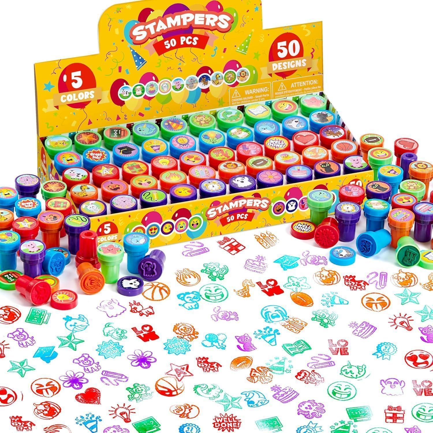 LuxusKollektion Stempel 50 Stück selbstfärbende Stempel Kindergeburtstag Party Halloween