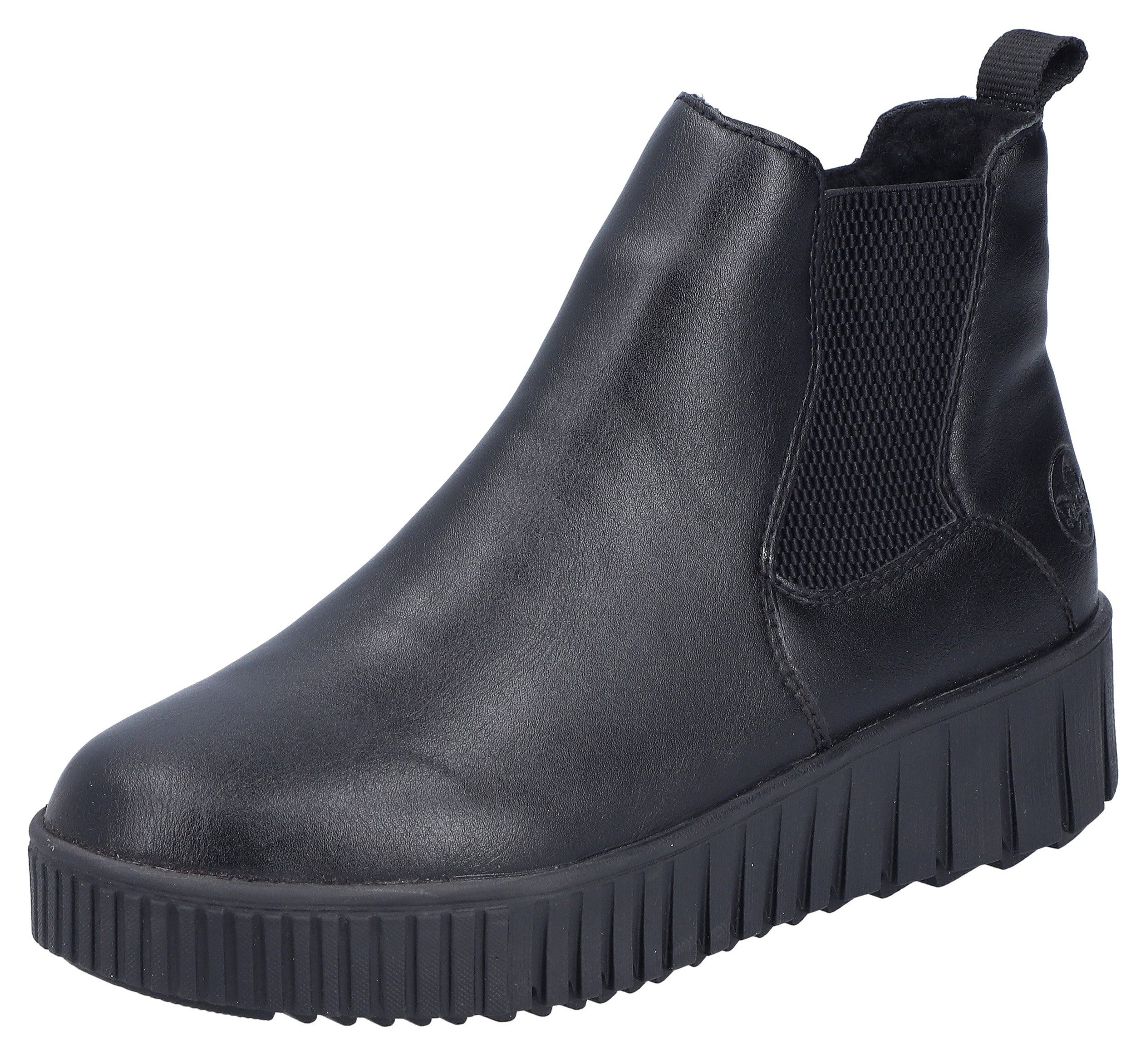 Rieker Winterboots Chelseaboots, Plateausneaker, Stiefelette, Reißverschluss und Stretch