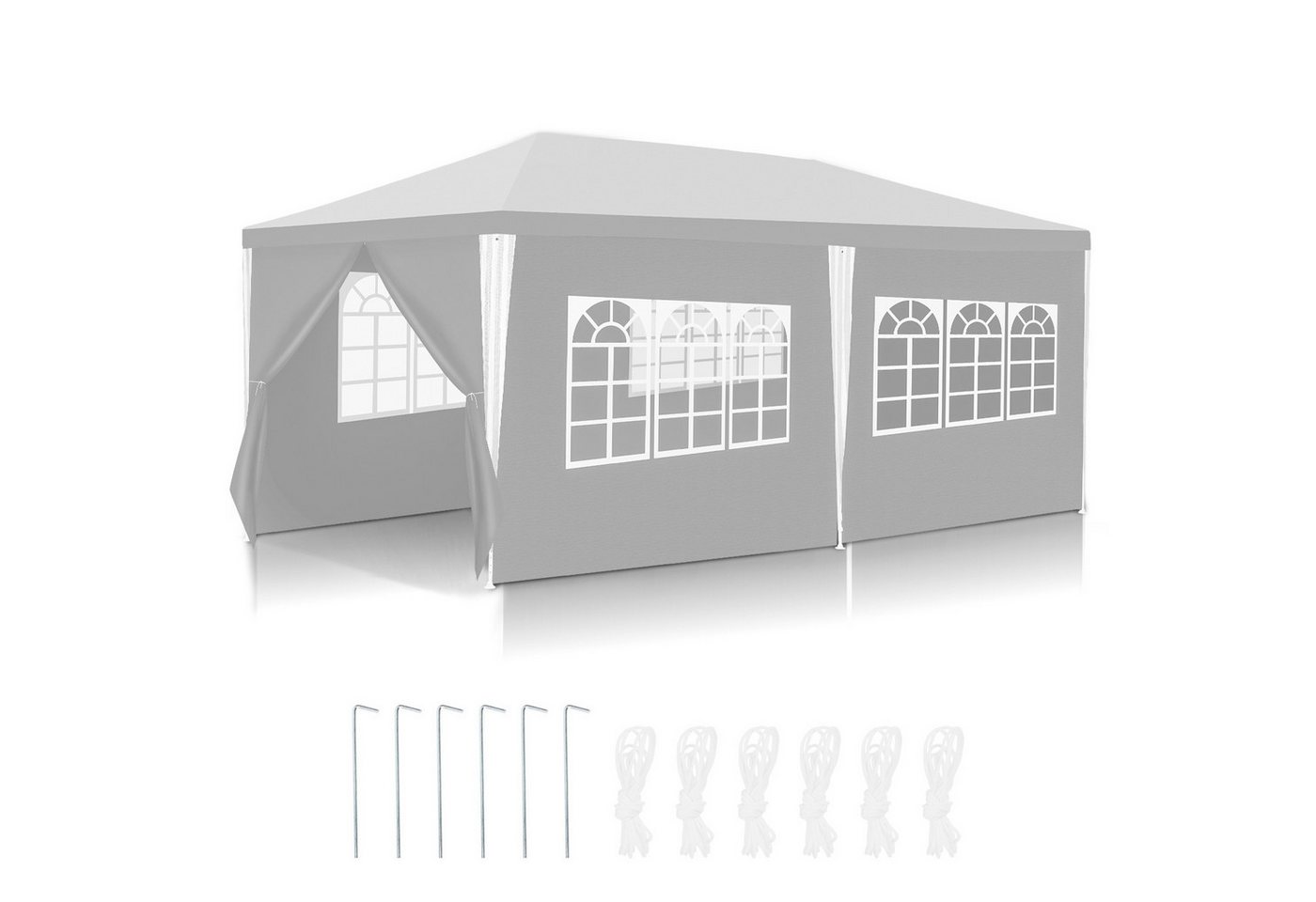 Clanmacy Pavillon 3x6m Pavillon, Garten Festzelt Gartenzelt Wasserdicht, UV-Schutz