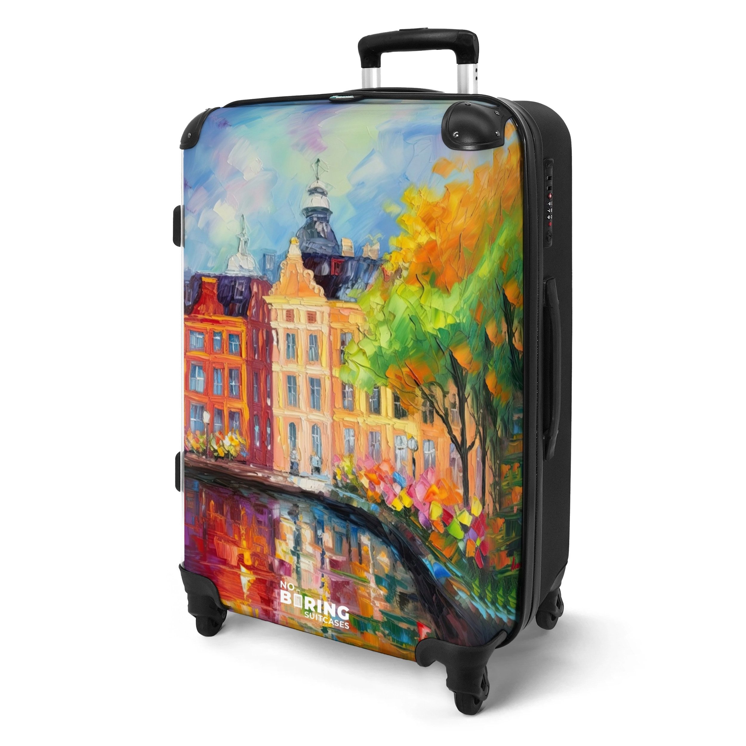 NoBoringSuitcases.com© Hartschalen-Trolley Ölgemälde - Amsterdam - günstig online kaufen