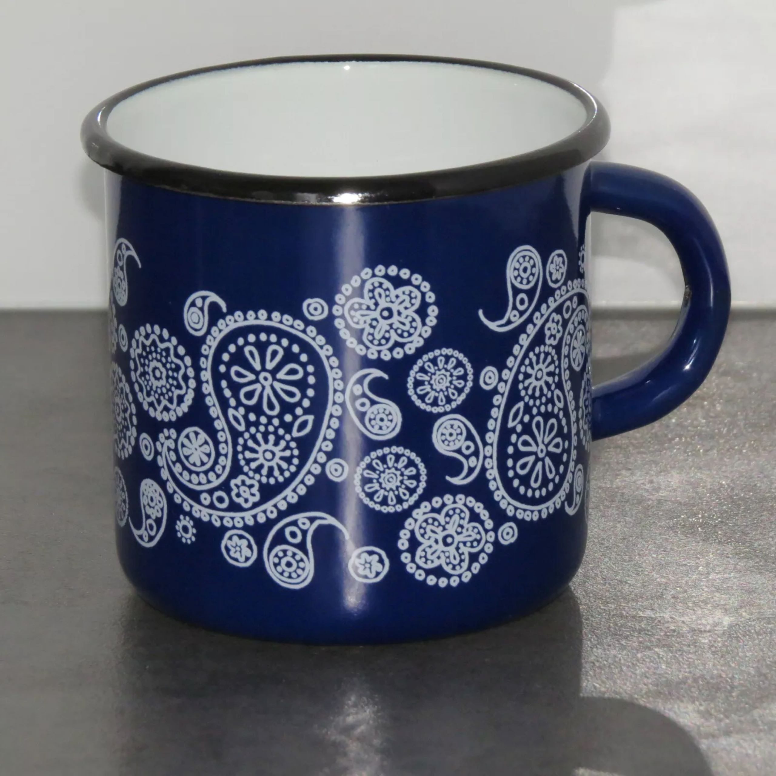 Holzprodukte Кухлі Email Emaile Emaille Чашки Teetasse Кухлі Tasse Kaffee Tee, 350 ml