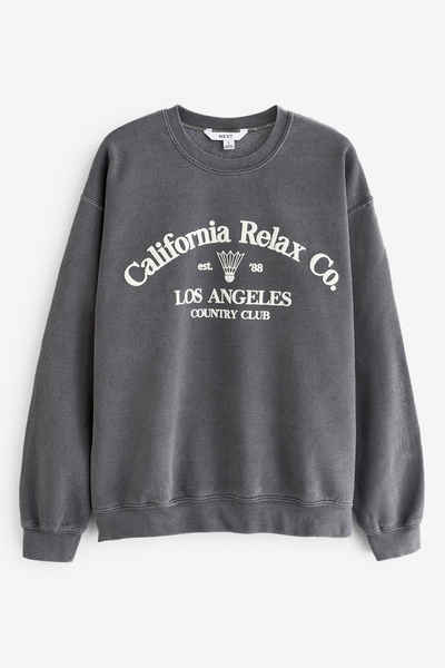 Next Sweatshirt Relaxed Fit Langarm-Sweatshirt, California-Grafik (1-tlg)