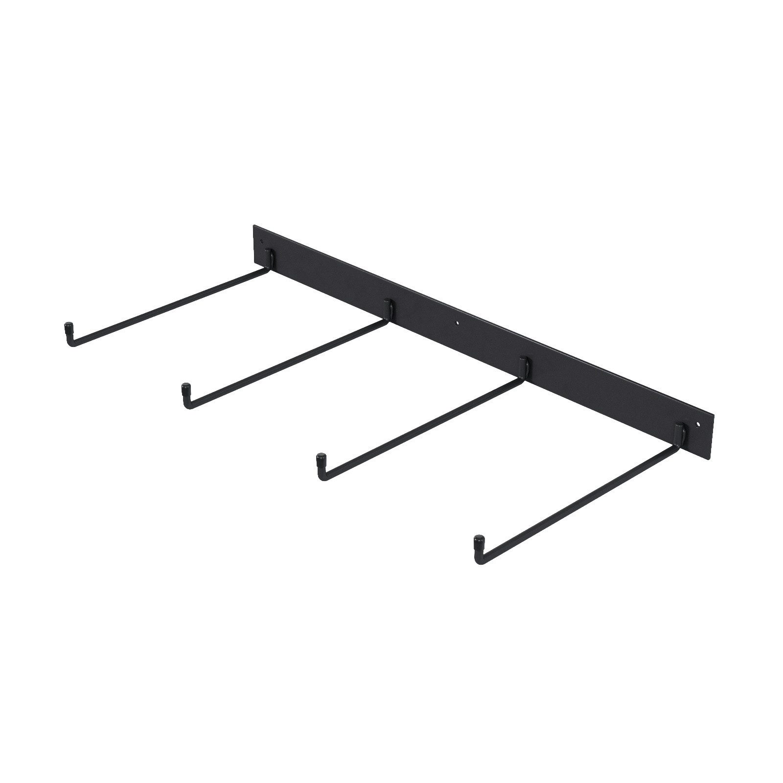 QLS Wandhalterung Halterung aus Stahl für Gartenstühle Doppelt, (Schwarz Aufbewahrung Wandhaken zum Anschrauben Gerätehalter)